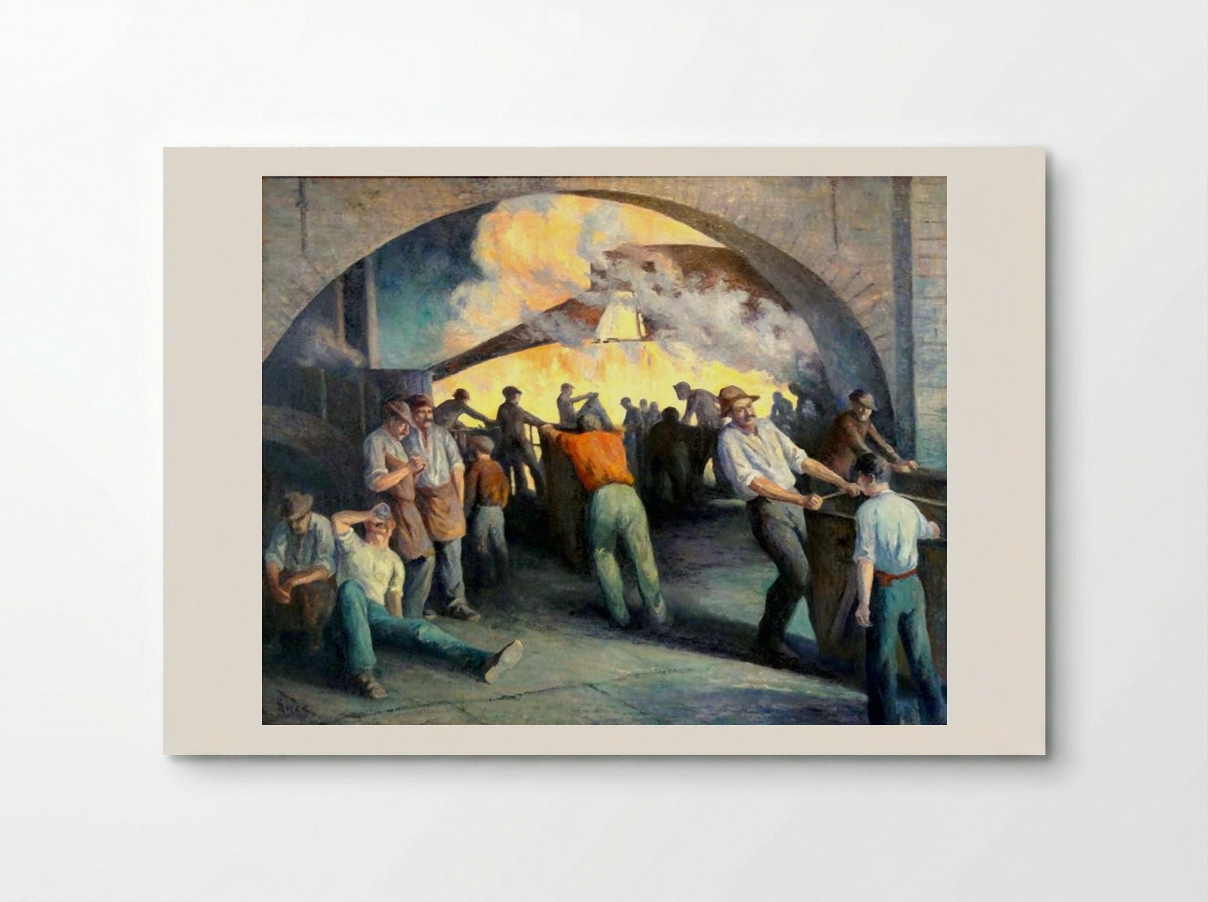 Foundry In Charleroi, La Coulée - Maximilien Luce - Poster