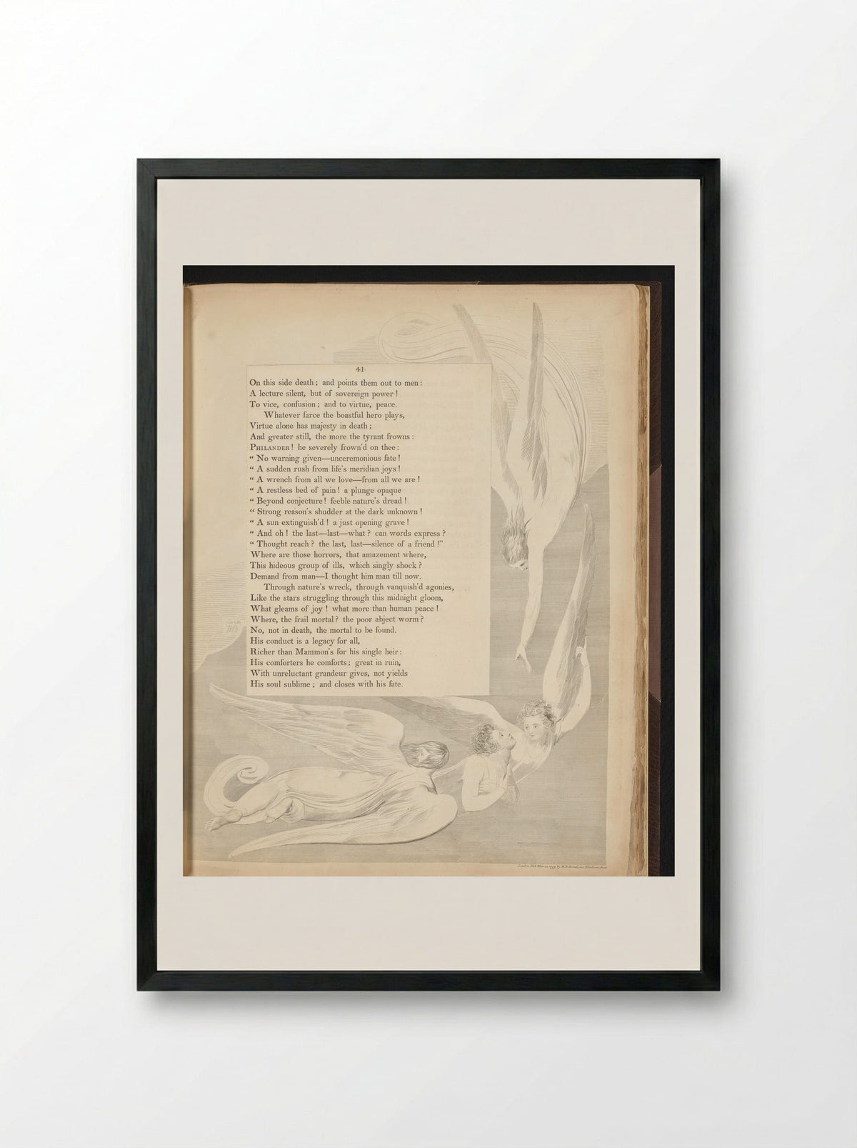 Four Angels - William Blake - Framed Print Black