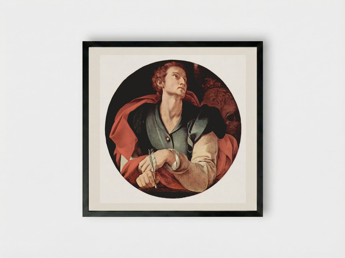 Four Evangelists: Saint Luke - Jacopo Pontormo - Framed Print Black