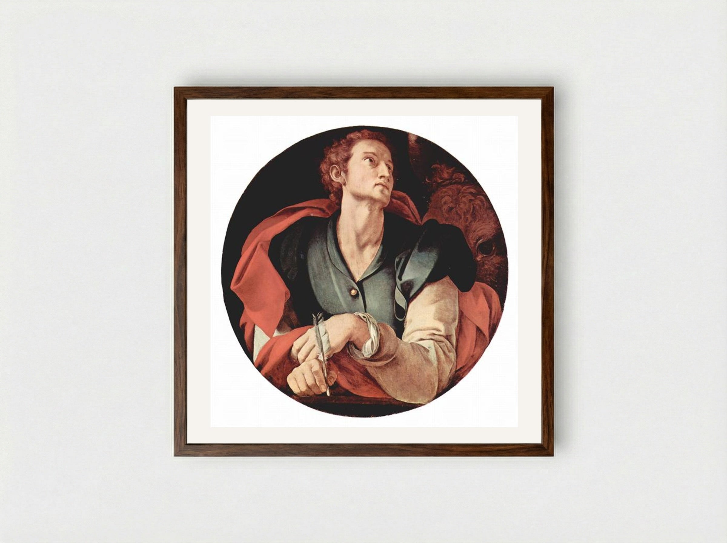 Four Evangelists: Saint Luke - Jacopo Pontormo - Framed Print Dark Wood
