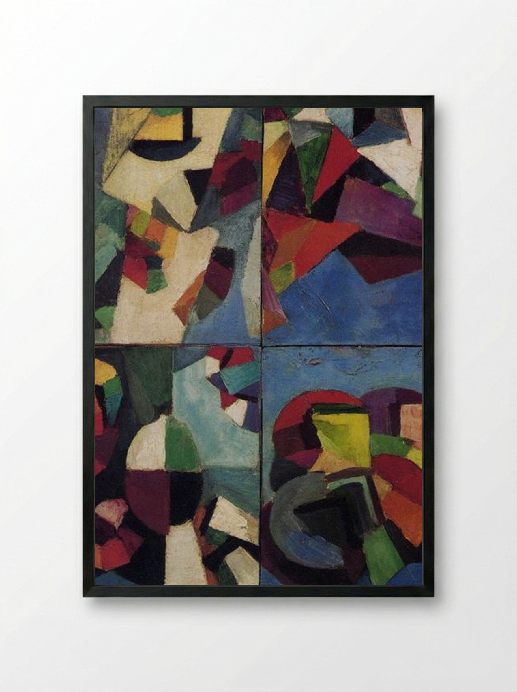 Four Part Synchromy, Number 7 - Morgan Russell - Framed Print Black