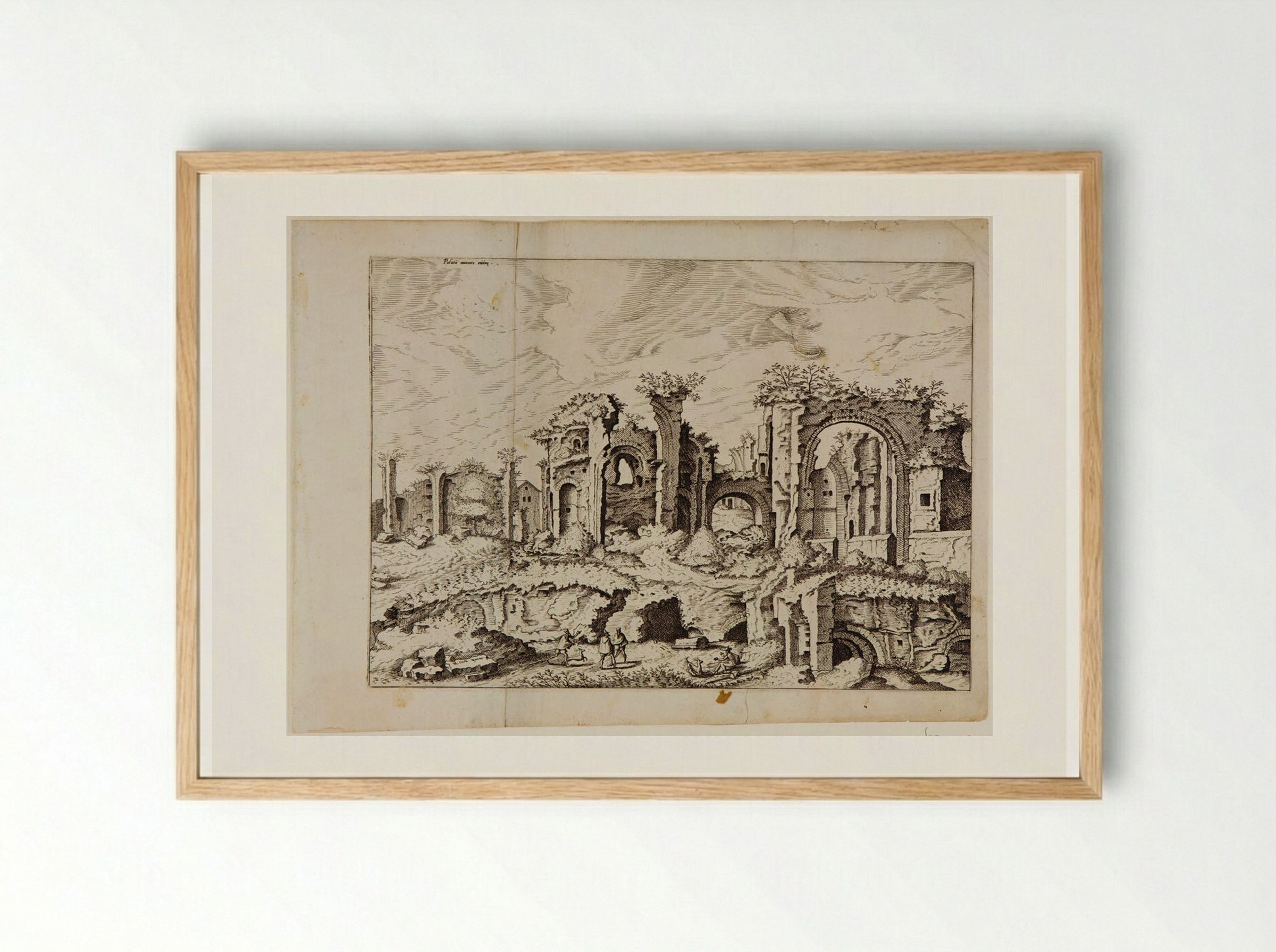 Fourth View of Ruins on the Palatine - Hieronymus Cock - Framed Print Wood