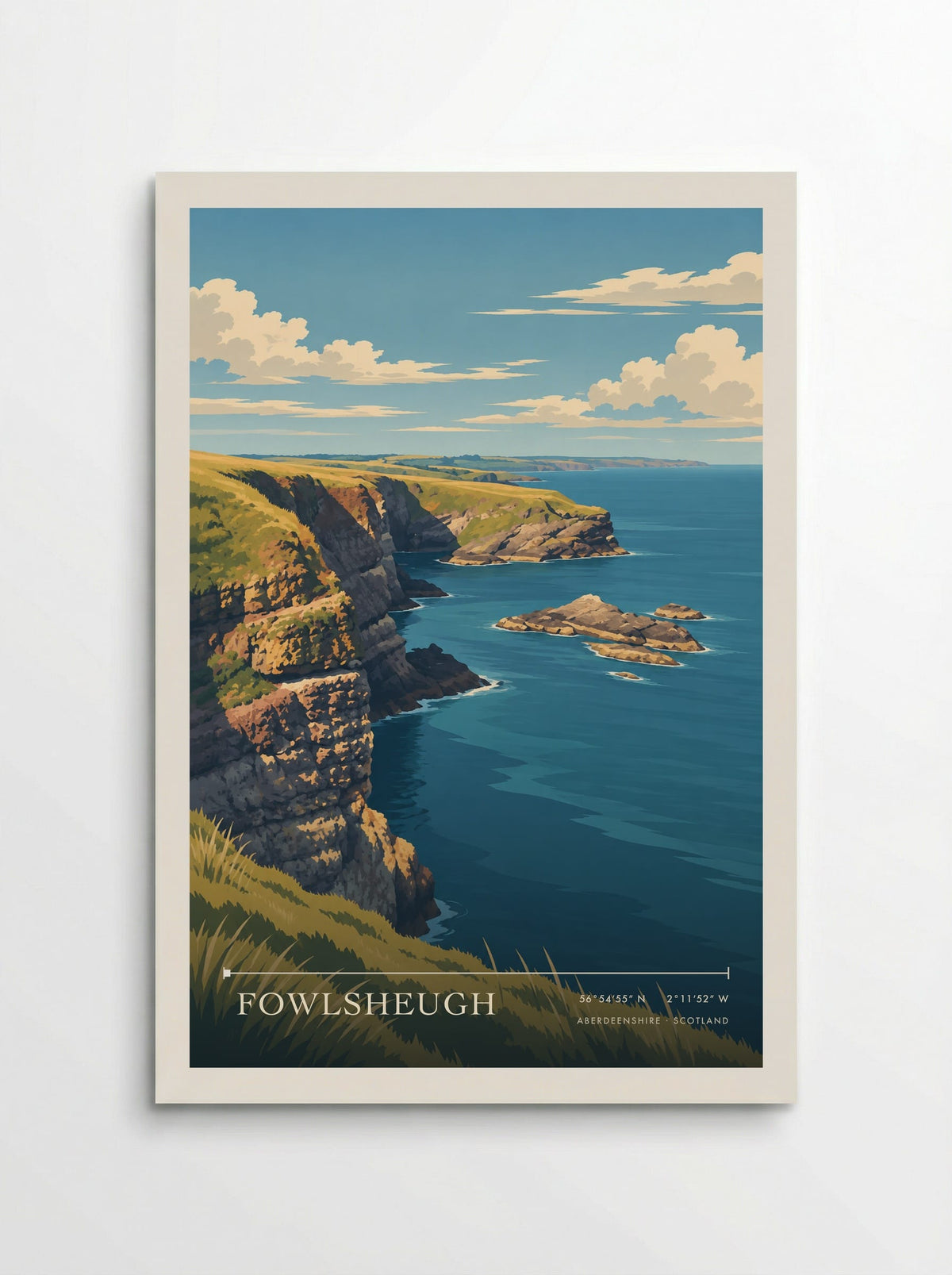 Fowlsheugh, Aberdeenshire | Travel Poster - Poster