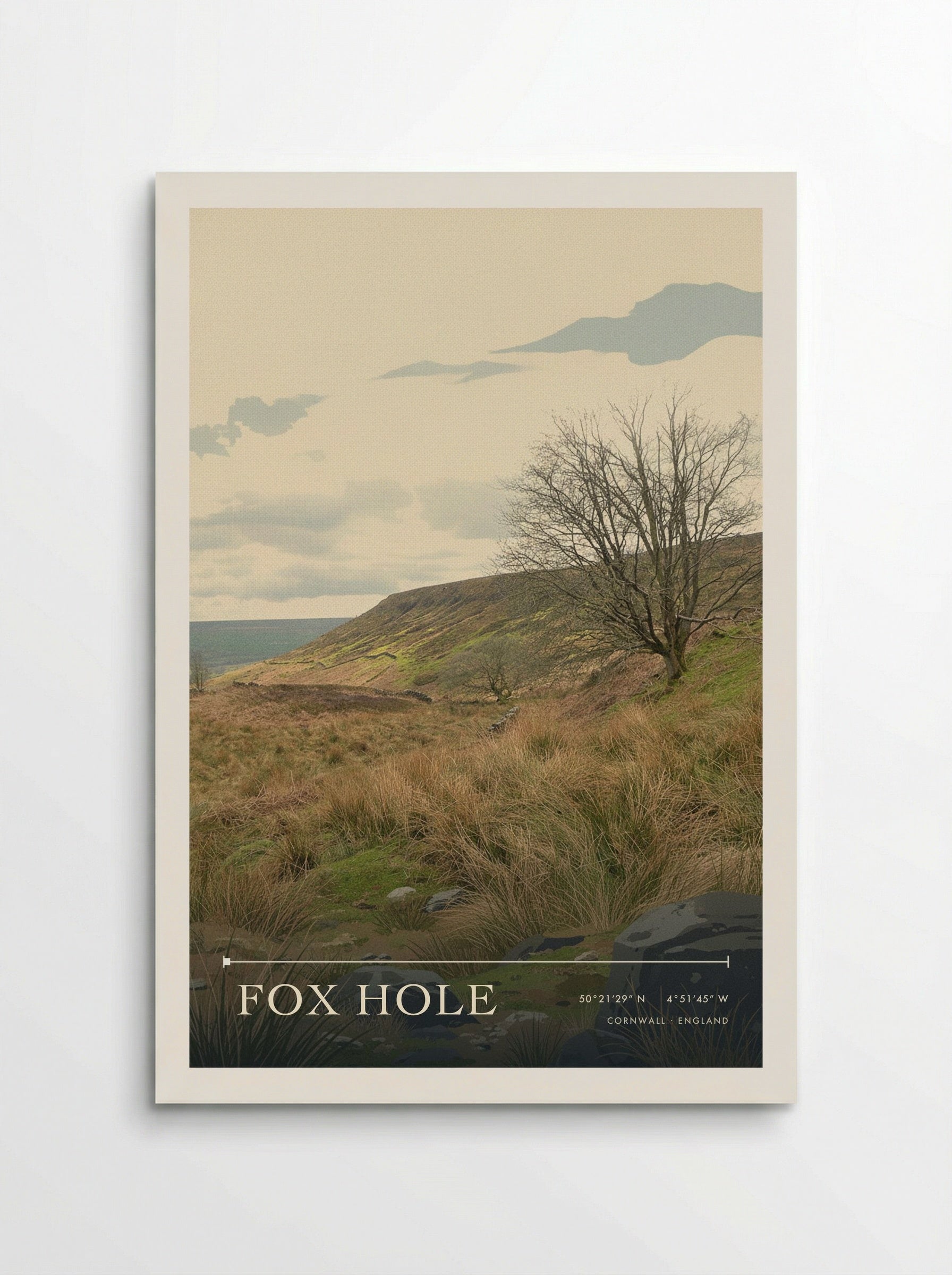 Fox Hole Cornwall England Travel Poster - Poster