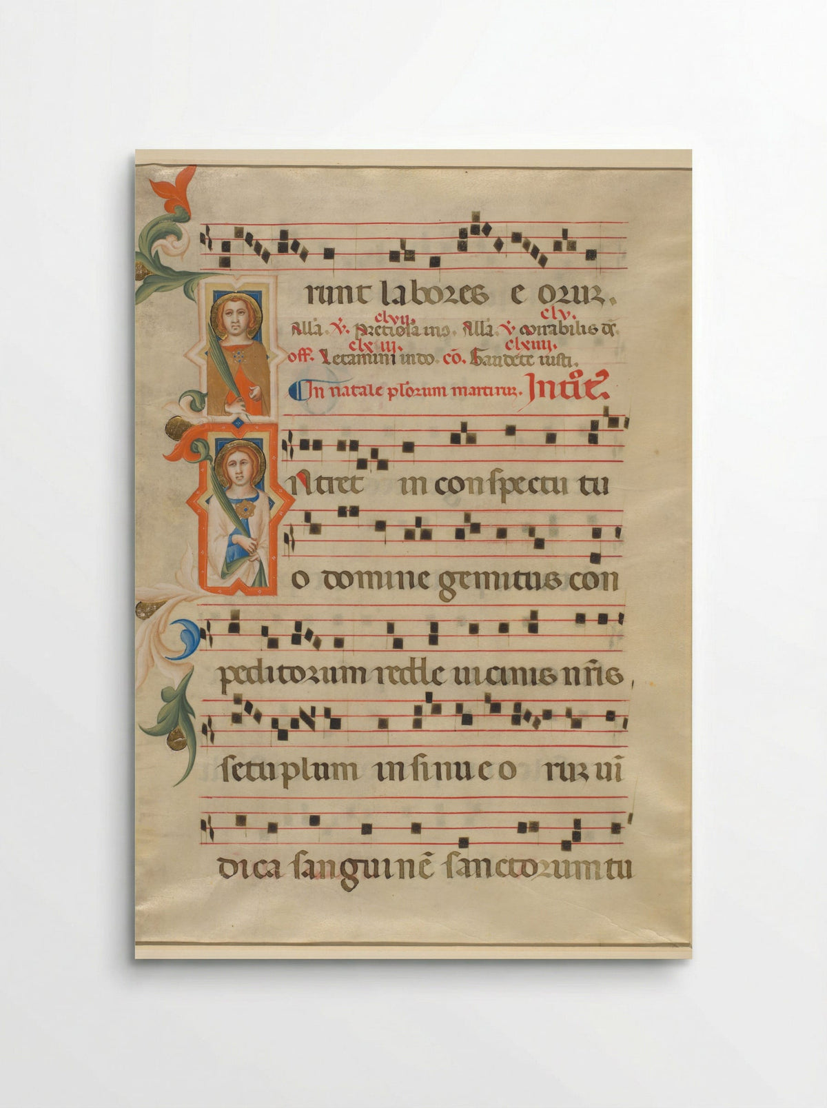 Fragment of a Missal: Two Initials with Martyrs - Lippo Vanni - Poster