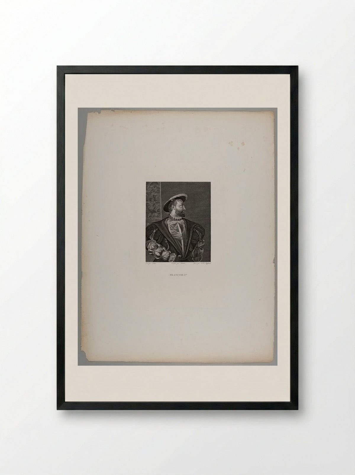 François I - Jean Baptiste Louis Massard - Framed Print Black
