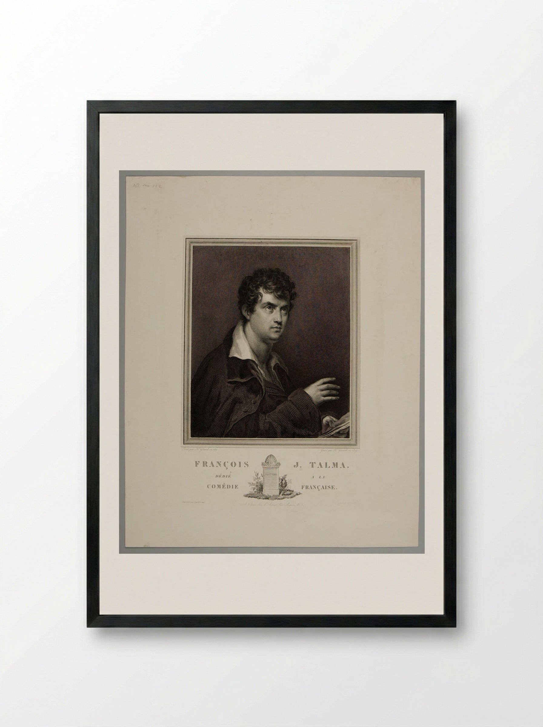 François-Joseph Talma - Alexis François Girard - Framed Print Black