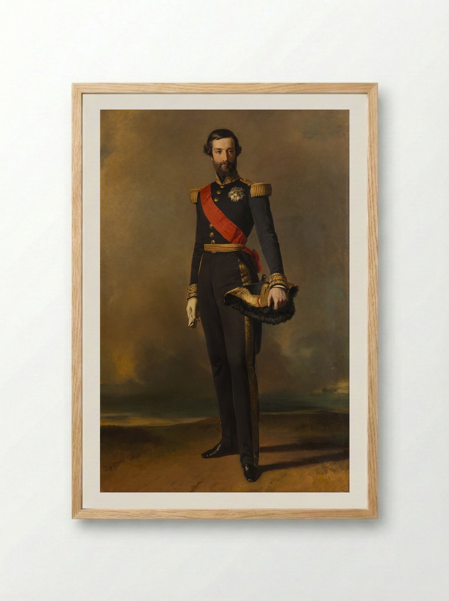 François d'Orléans, Prince de Joinville - Franz Xaver Winterhalter - Framed Print Wood