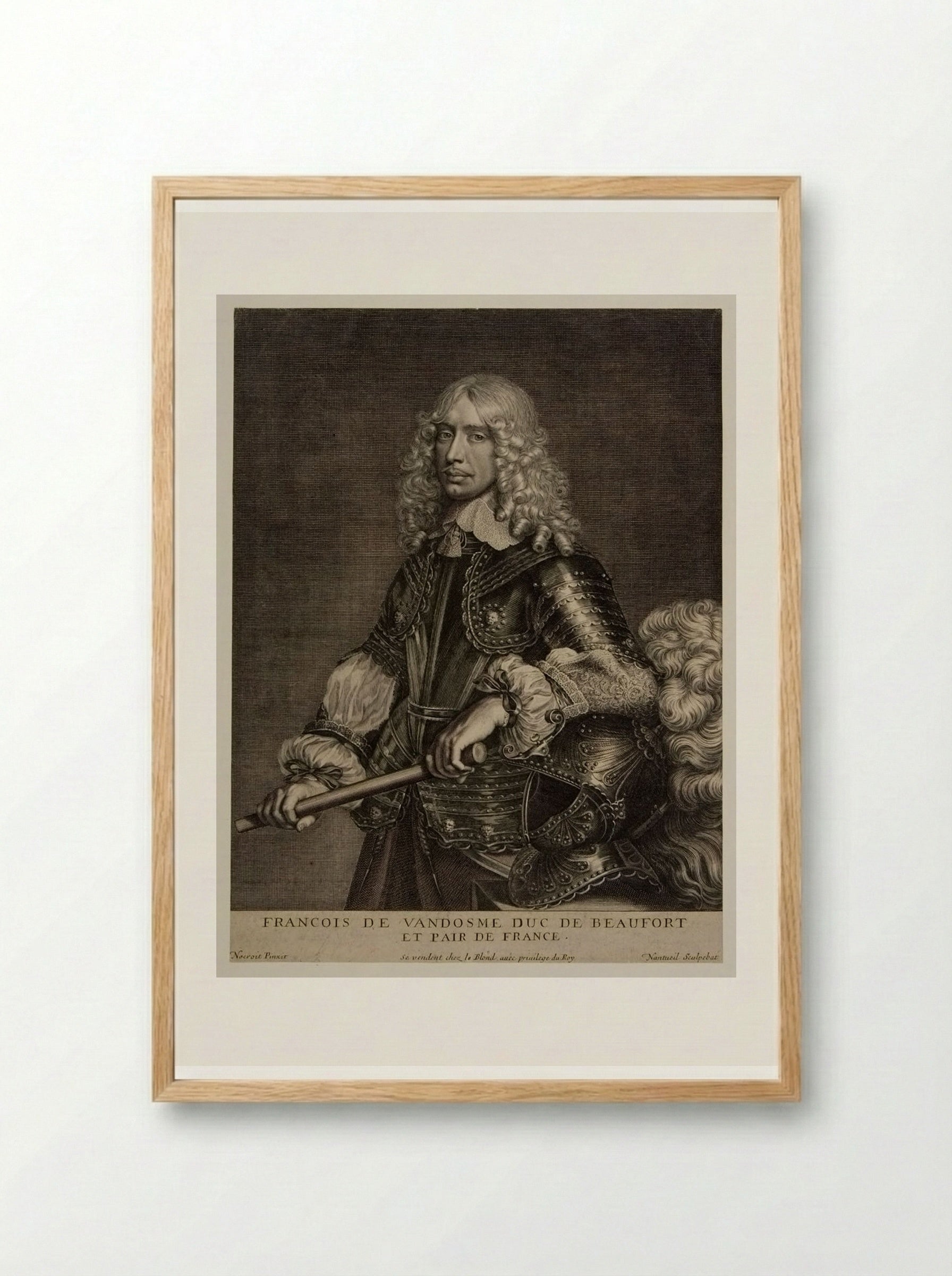 François de Vendôme, Duc de Beaufort - Robert Nanteuil - Framed Print Wood