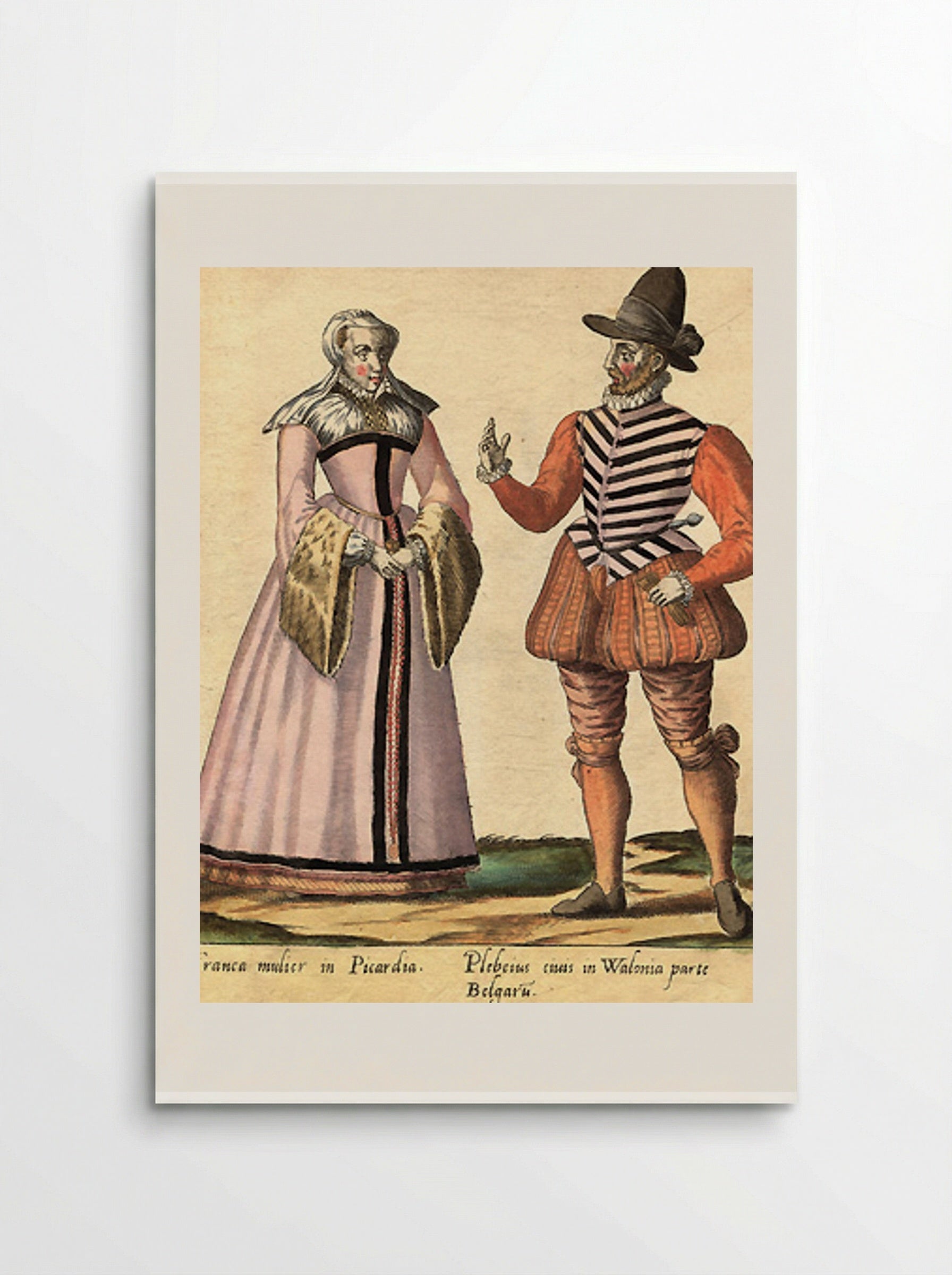 Franca mulier in Picardia and Plebeius civis in Walonia - Abraham de Bruyn - Poster