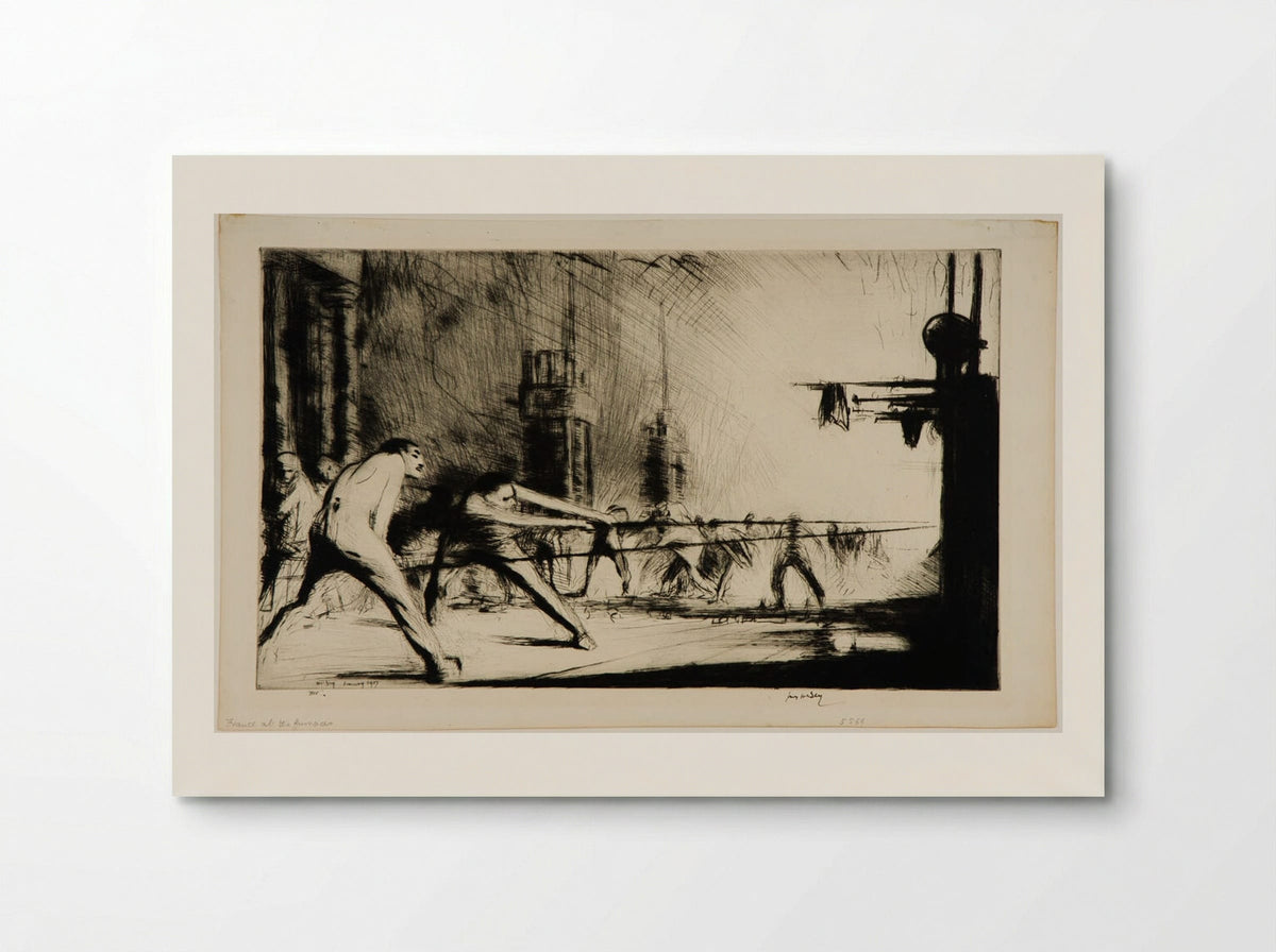 France at her Furnaces - James McBey - Poster