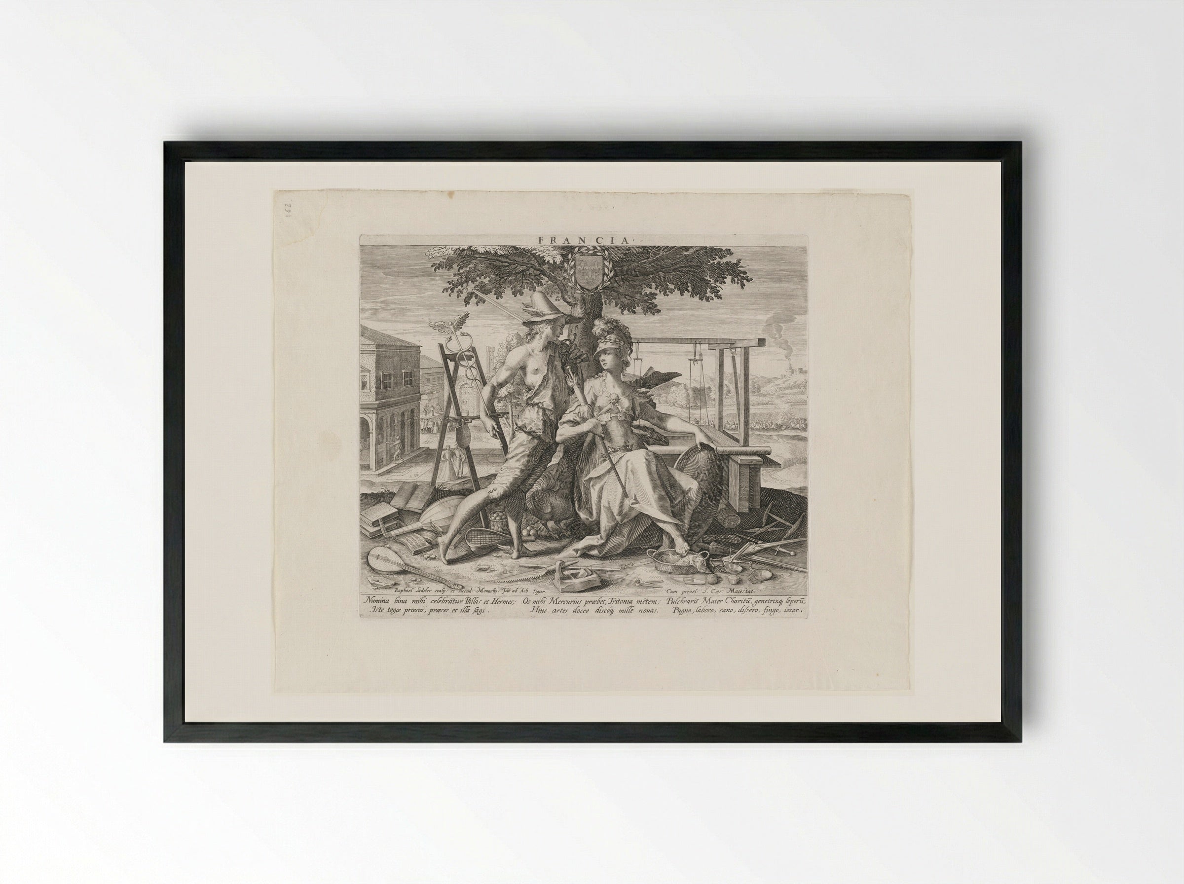 Francia - Johann Sadeler I - Framed Print Black