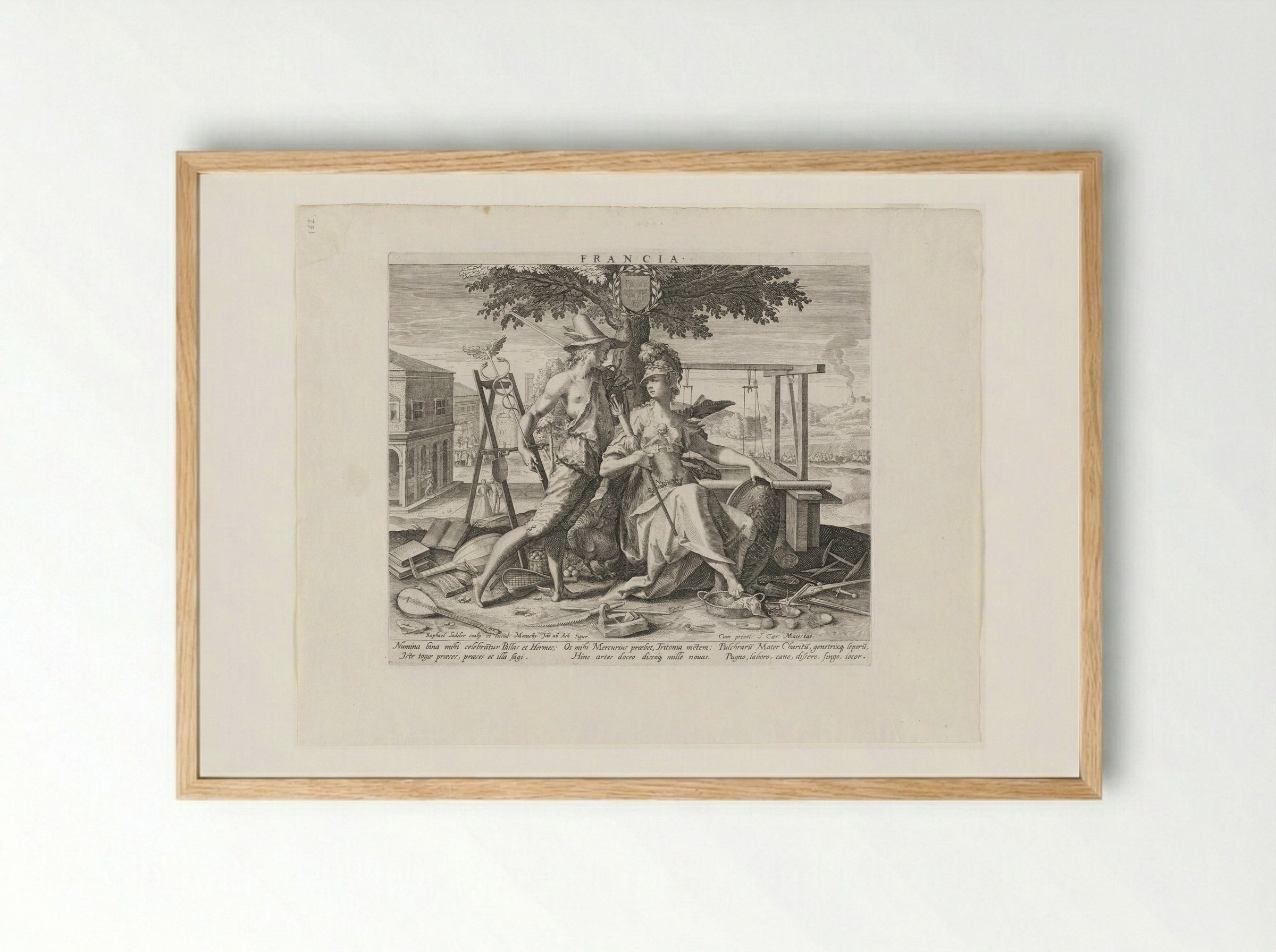 Francia - Johann Sadeler I - Framed Print Wood