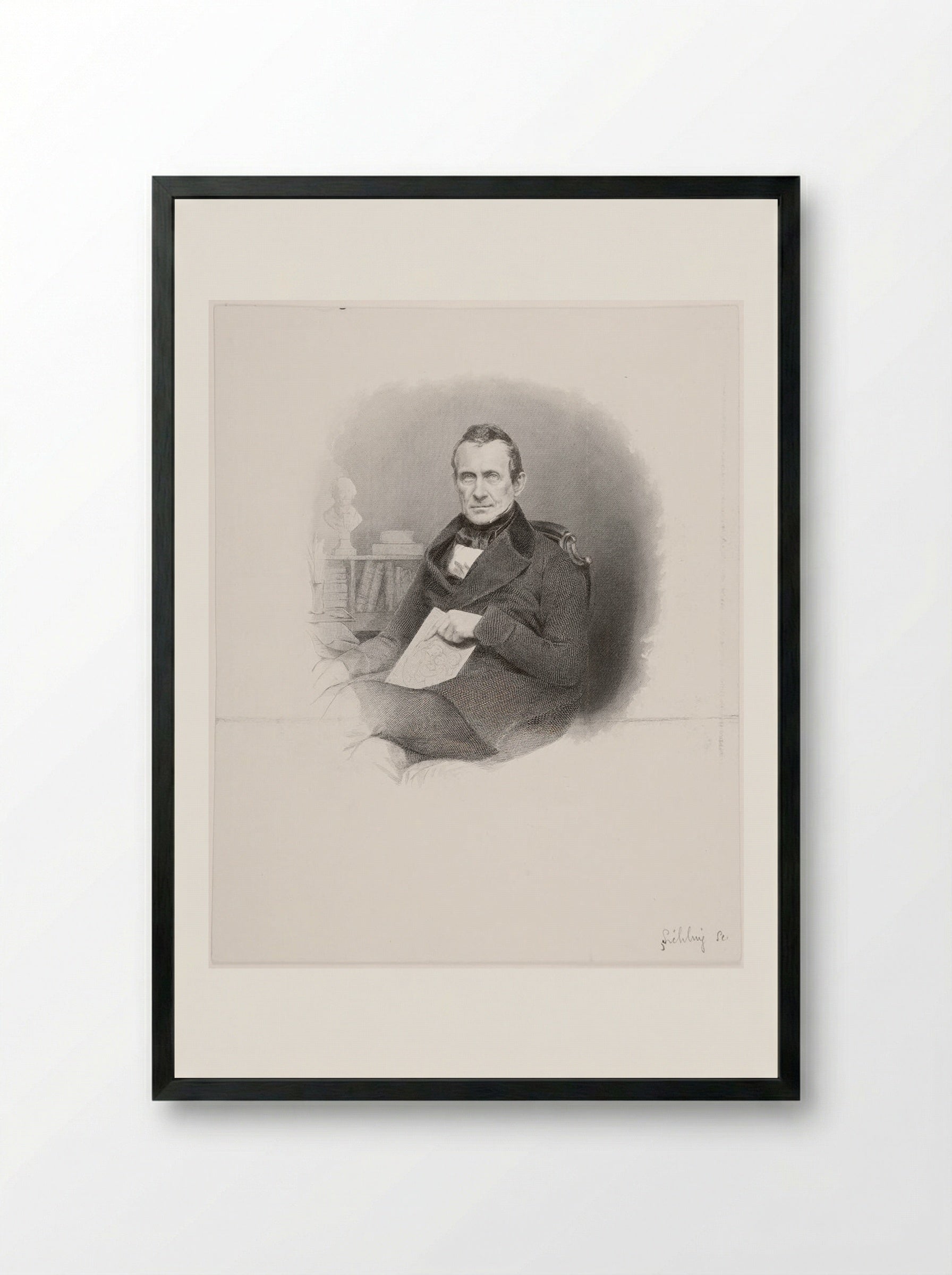 Francis Calley Gray - Lazarus Gottlieb Sichling - Framed Print Black
