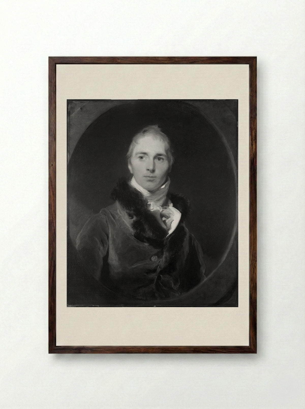 Francis Moore - Sir Thomas Lawrence - Framed Print Dark Wood