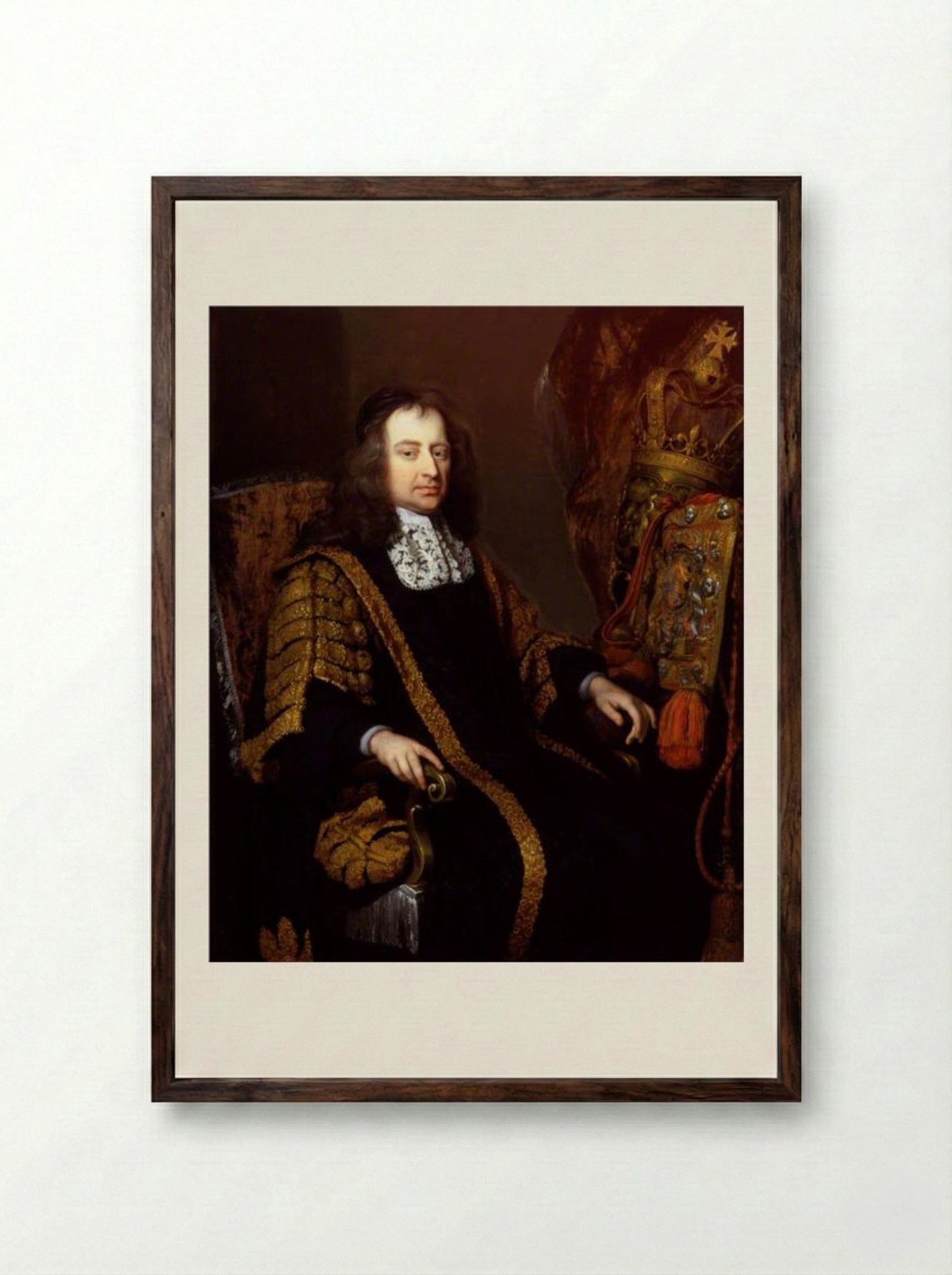 Francis North, 1st Baron Guilford - John Riley - Framed Print Dark Wood