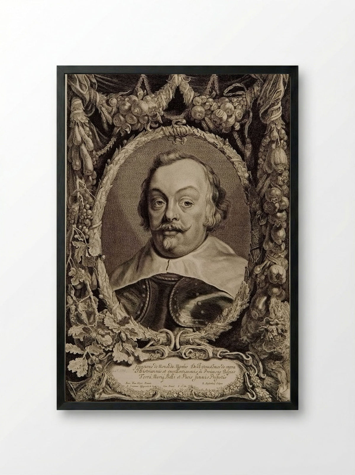 Francisco de Moncada - Jonas Suyderhoef - Framed Print Black