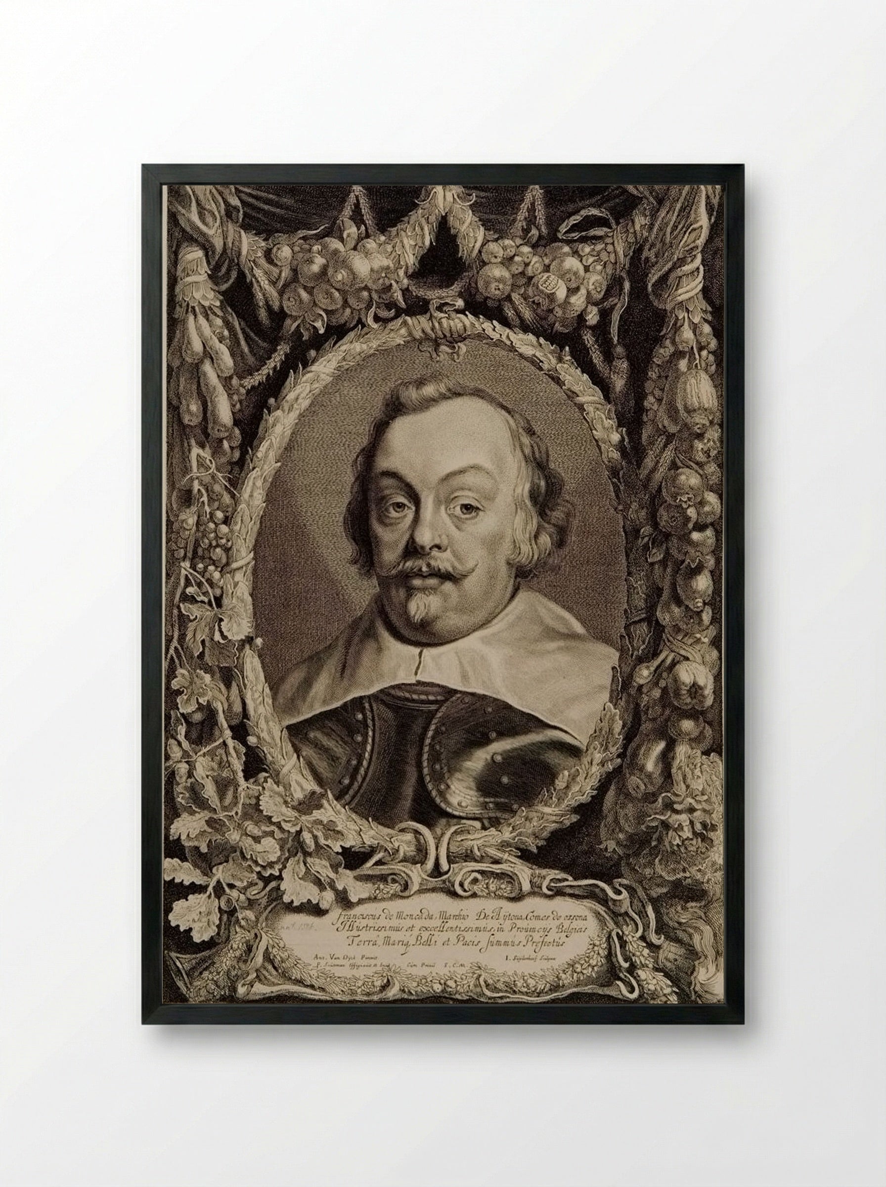 Francisco de Moncada - Jonas Suyderhoef - Framed Print Black