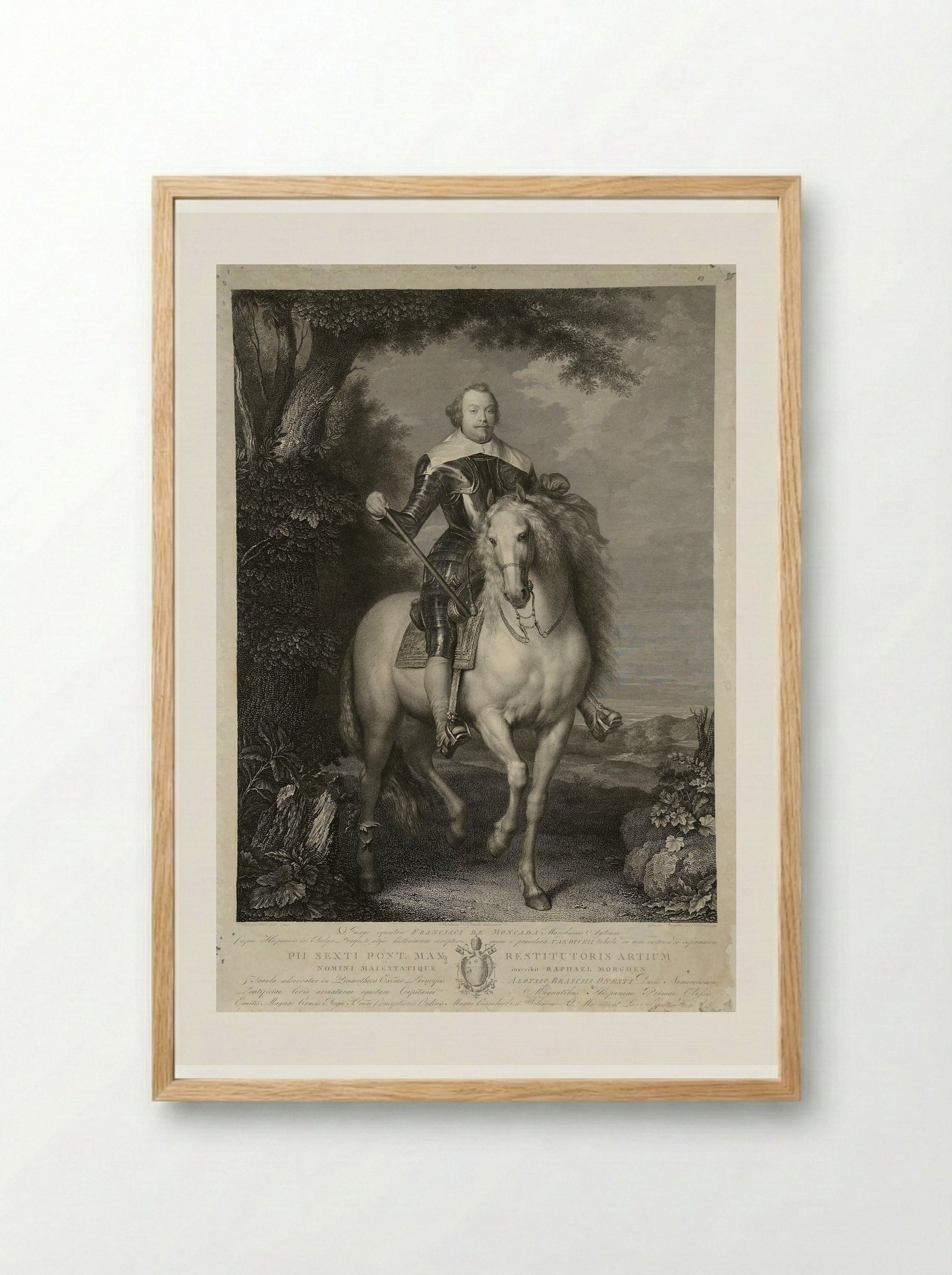 Francisco de Moncada - Raphael Morghen - Framed Print Wood