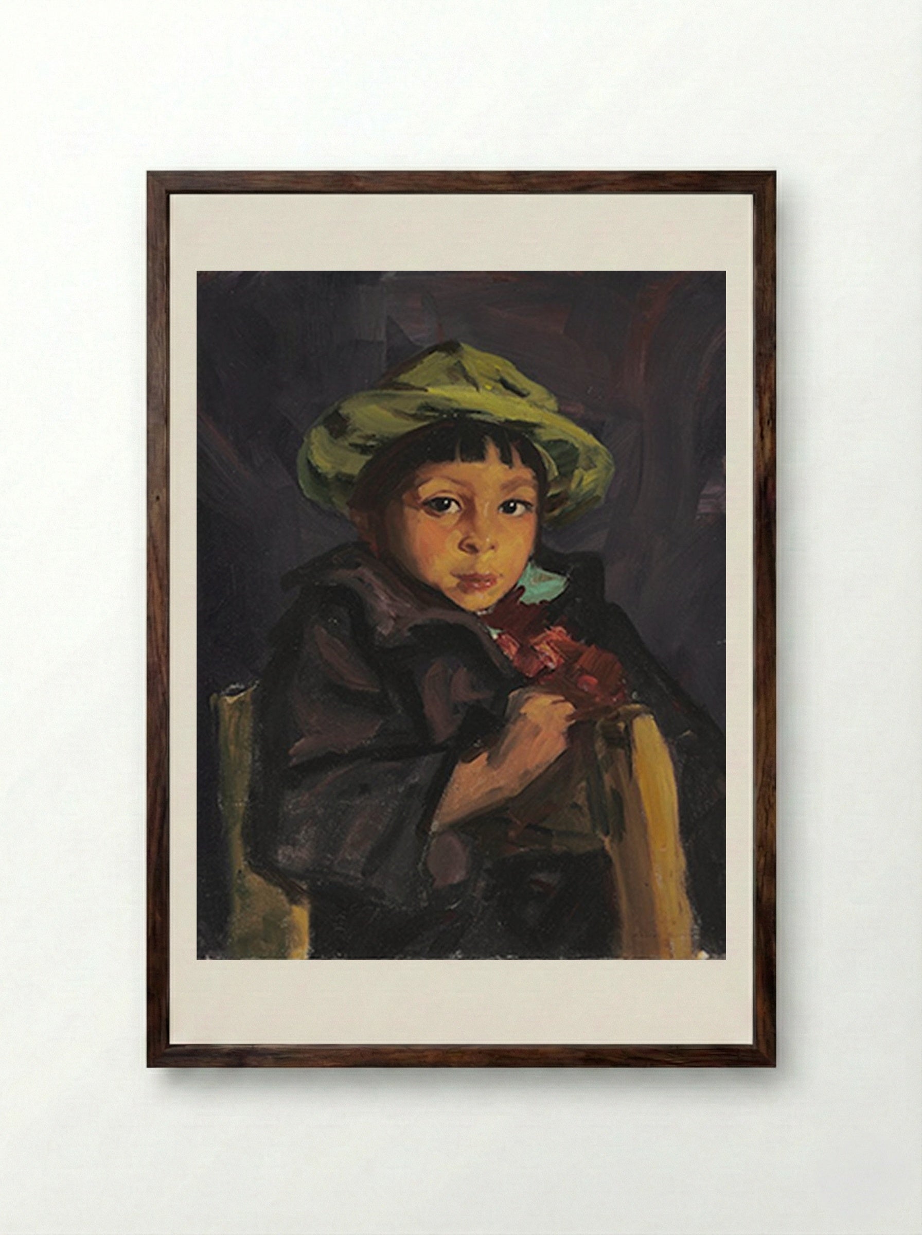 Francisco - Robert Henri - Framed Print Dark Wood