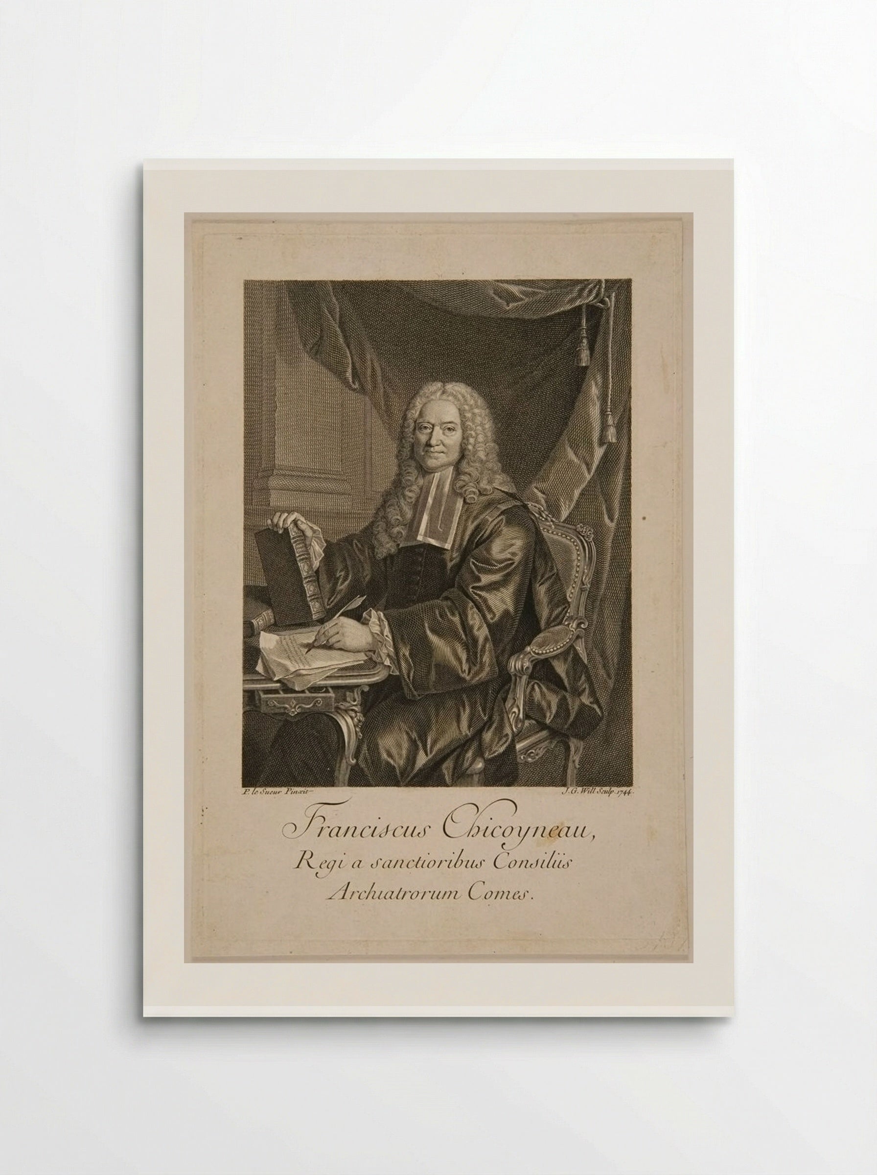 Franciscus Chicoyneau - Johann Georg Wille - Poster