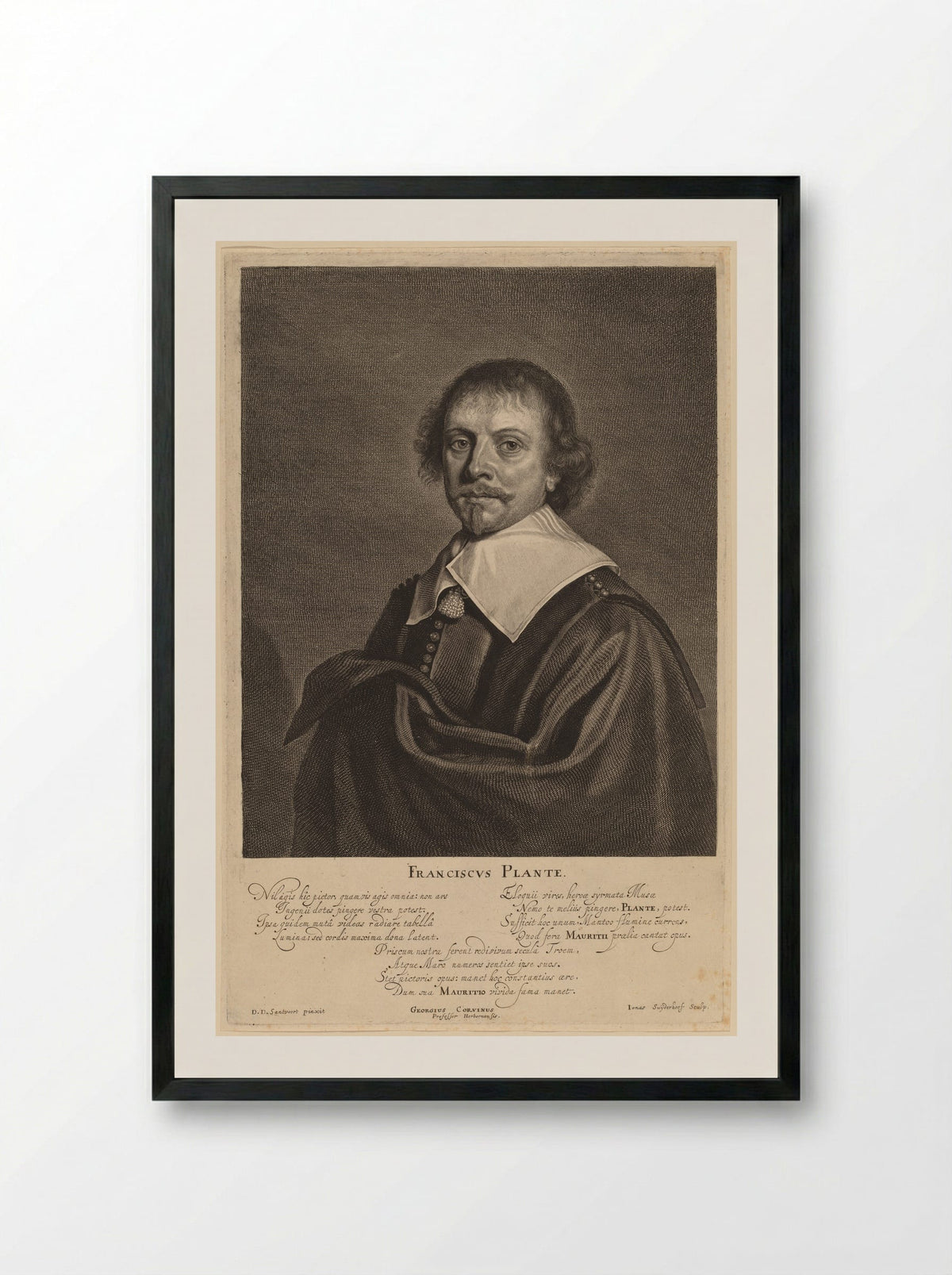 Franciscus Plante - Jonas Suyderhoef - Framed Print Black