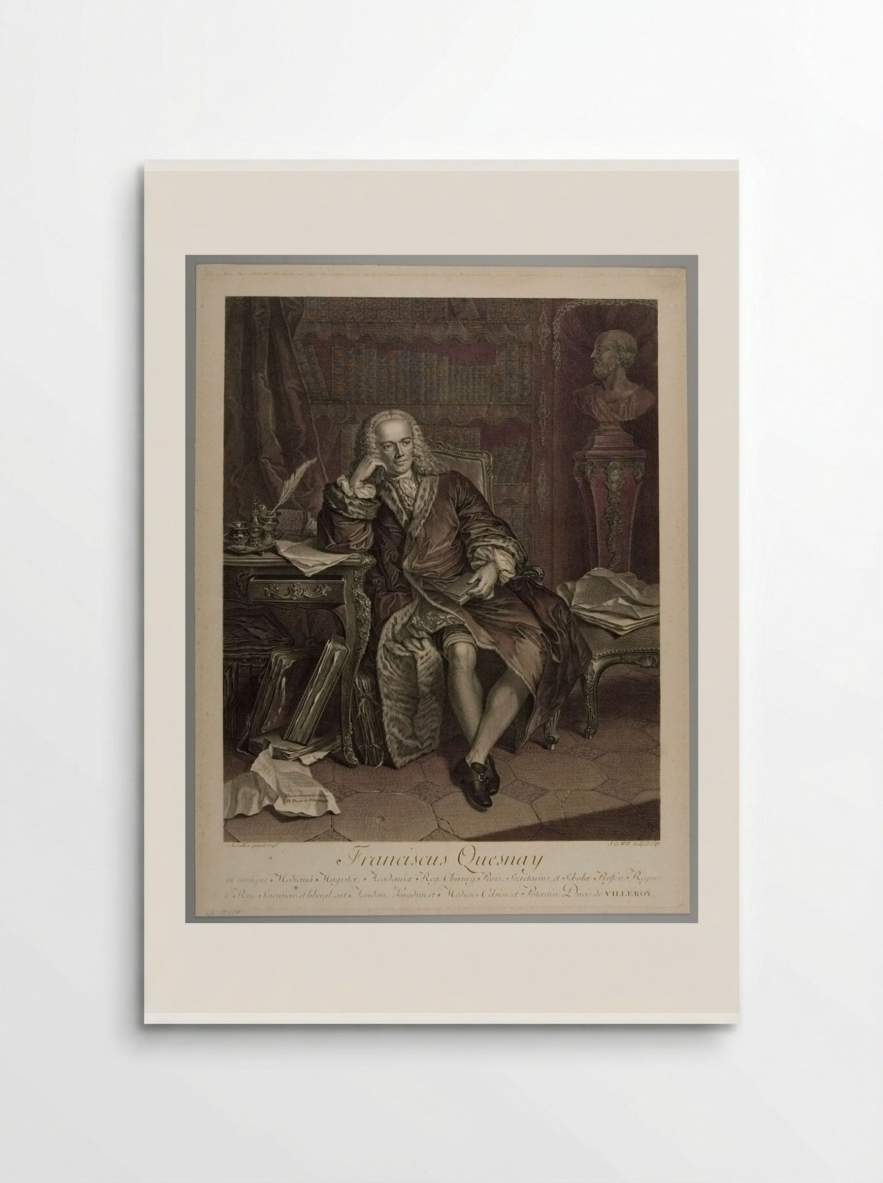 Franciscus Quesnay - Johann Georg Wille - Poster