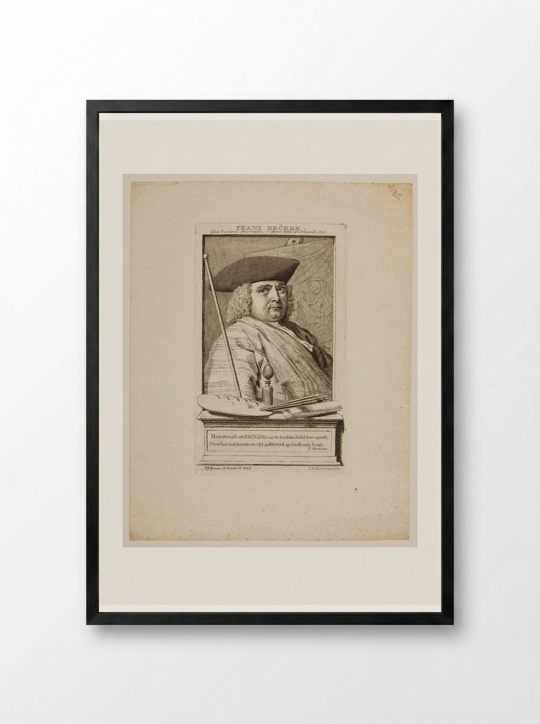 Frans Decker - Cornelis van Noorde - Framed Print Black