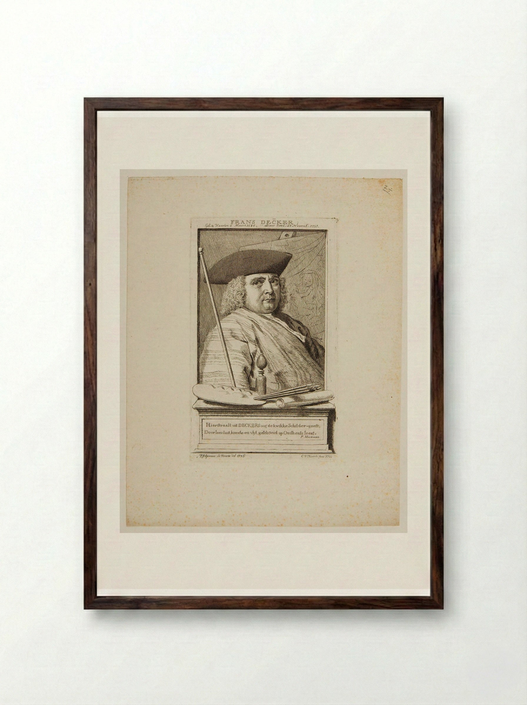 Frans Decker - Cornelis van Noorde - Framed Print Dark Wood