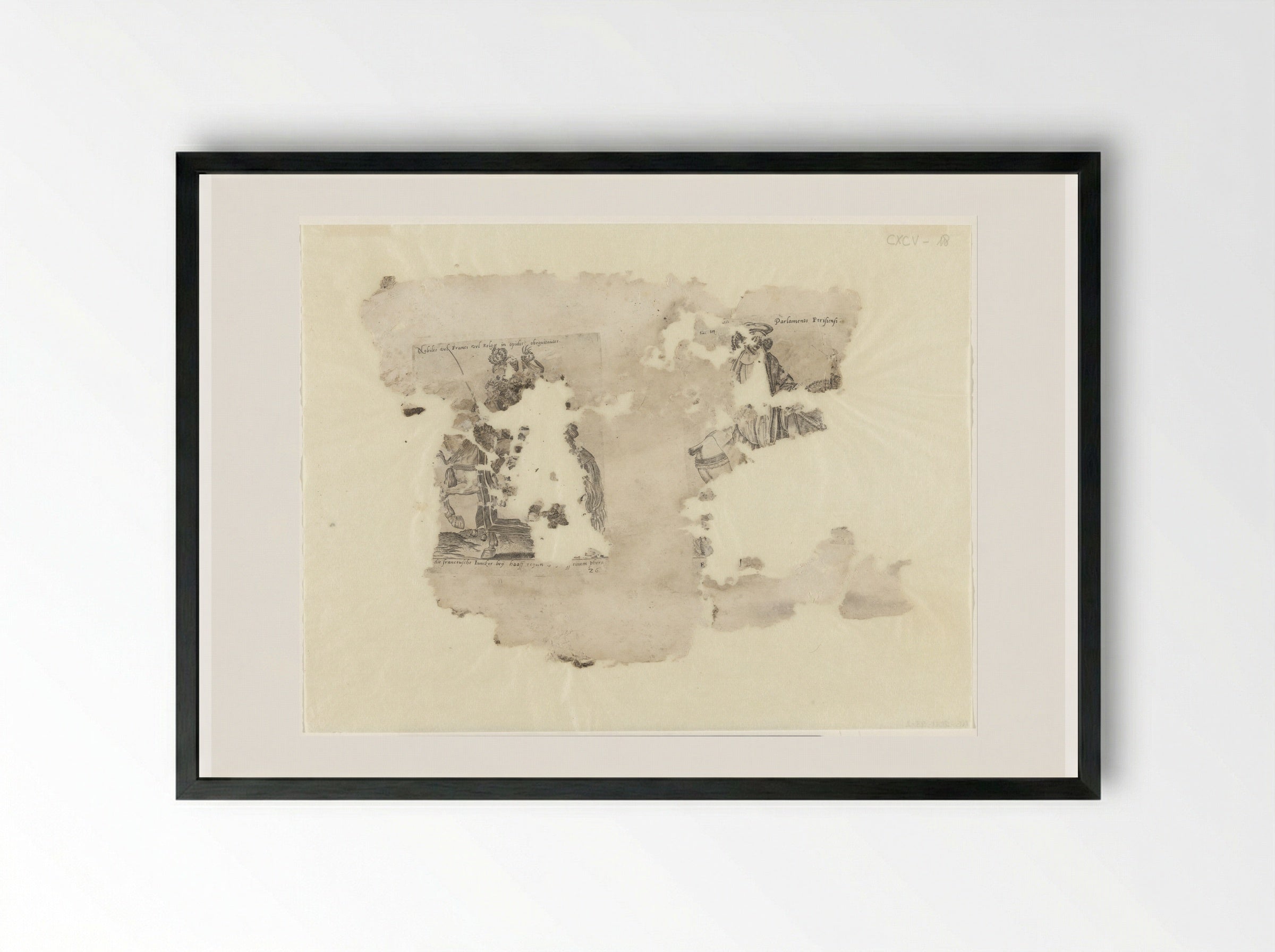 Franse jonkers en raadsheer - Abraham de Bruyn - Framed Print Black