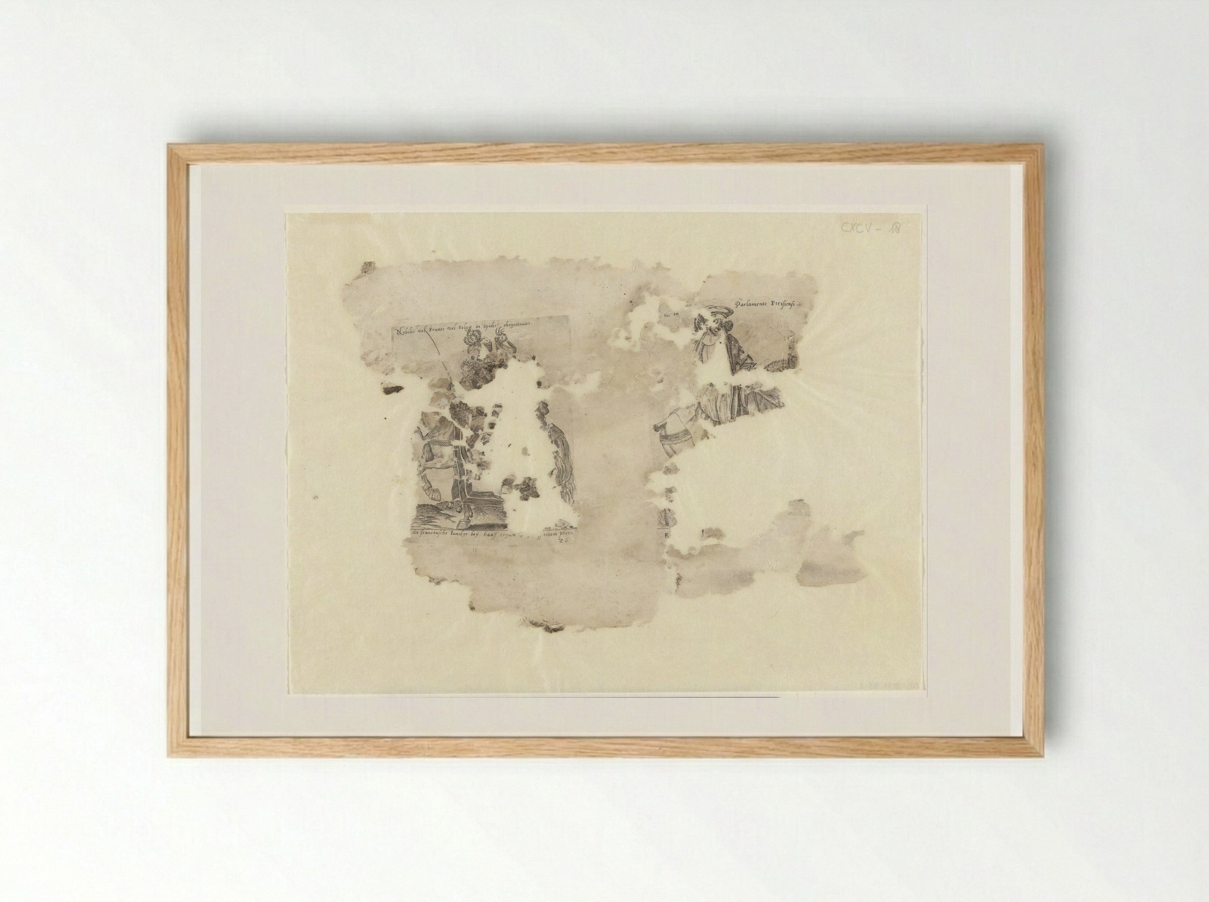 Franse jonkers en raadsheer - Abraham de Bruyn - Framed Print Wood