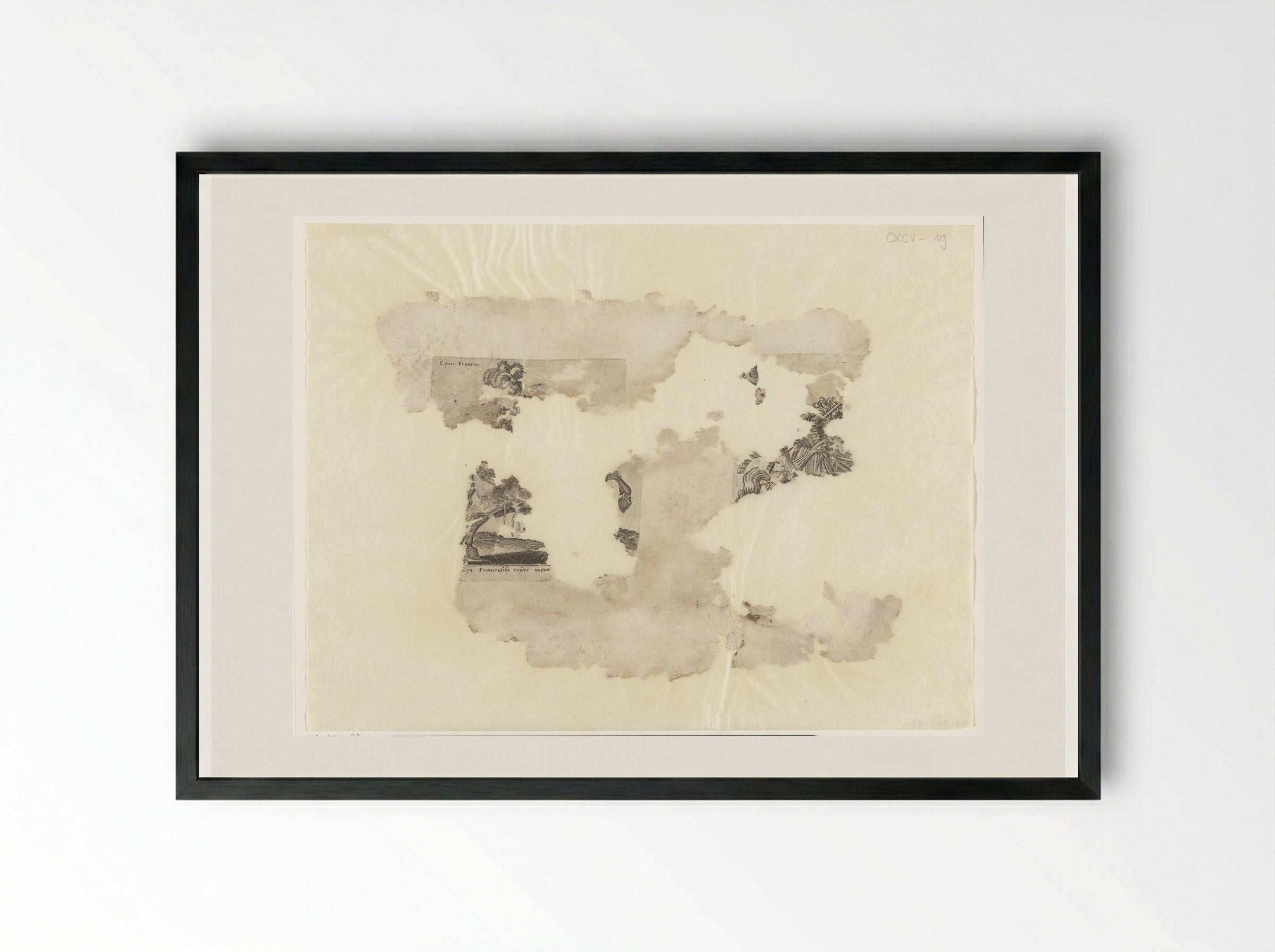 Franse ruiter en lansier - Abraham de Bruyn - Framed Print Black