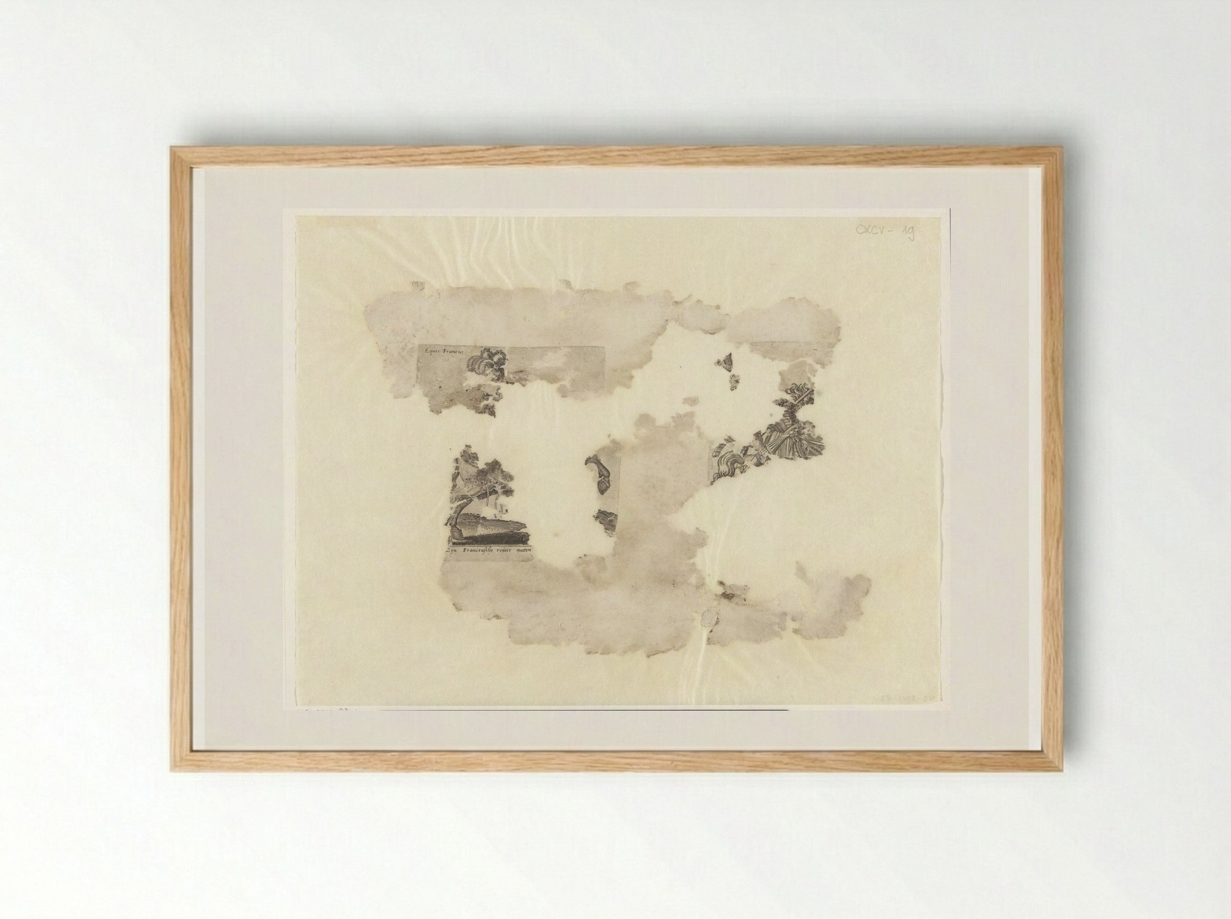 Franse ruiter en lansier - Abraham de Bruyn - Framed Print Wood