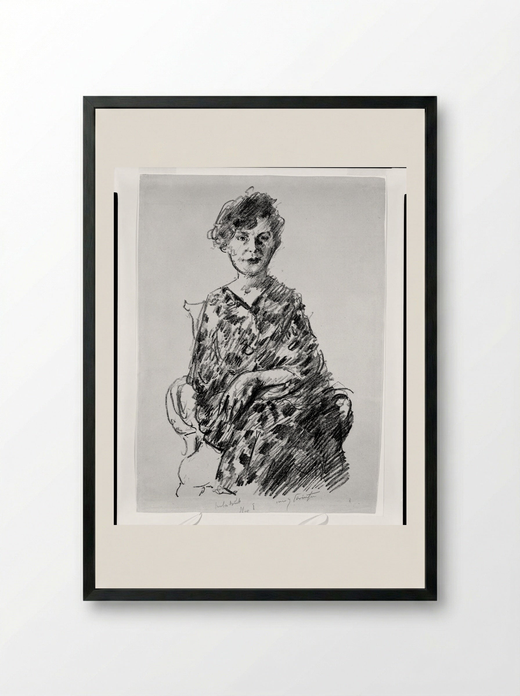 Frau Goeritz - Lovis Corinth - Framed Print Black