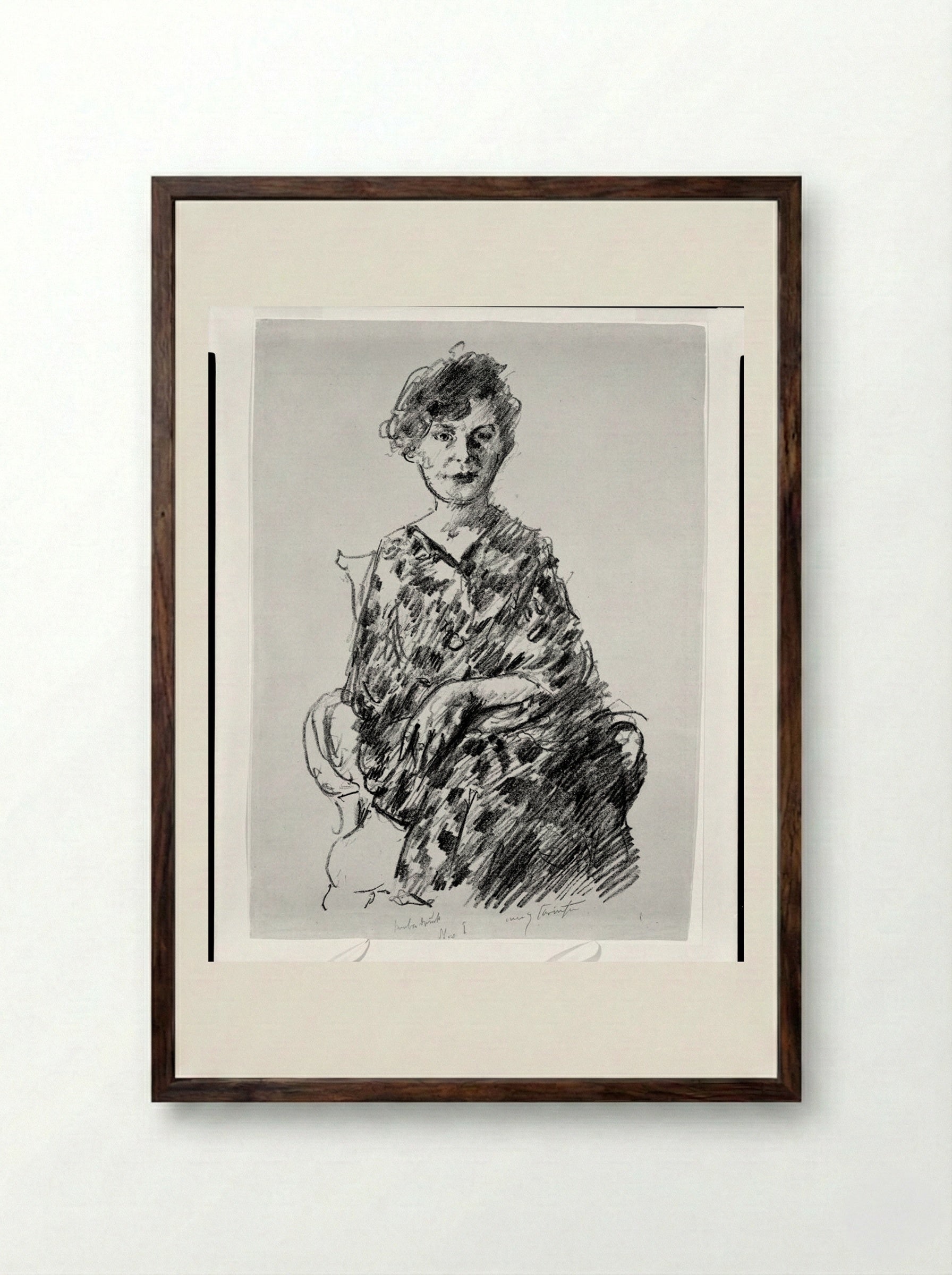 Frau Goeritz - Lovis Corinth - Framed Print Dark Wood