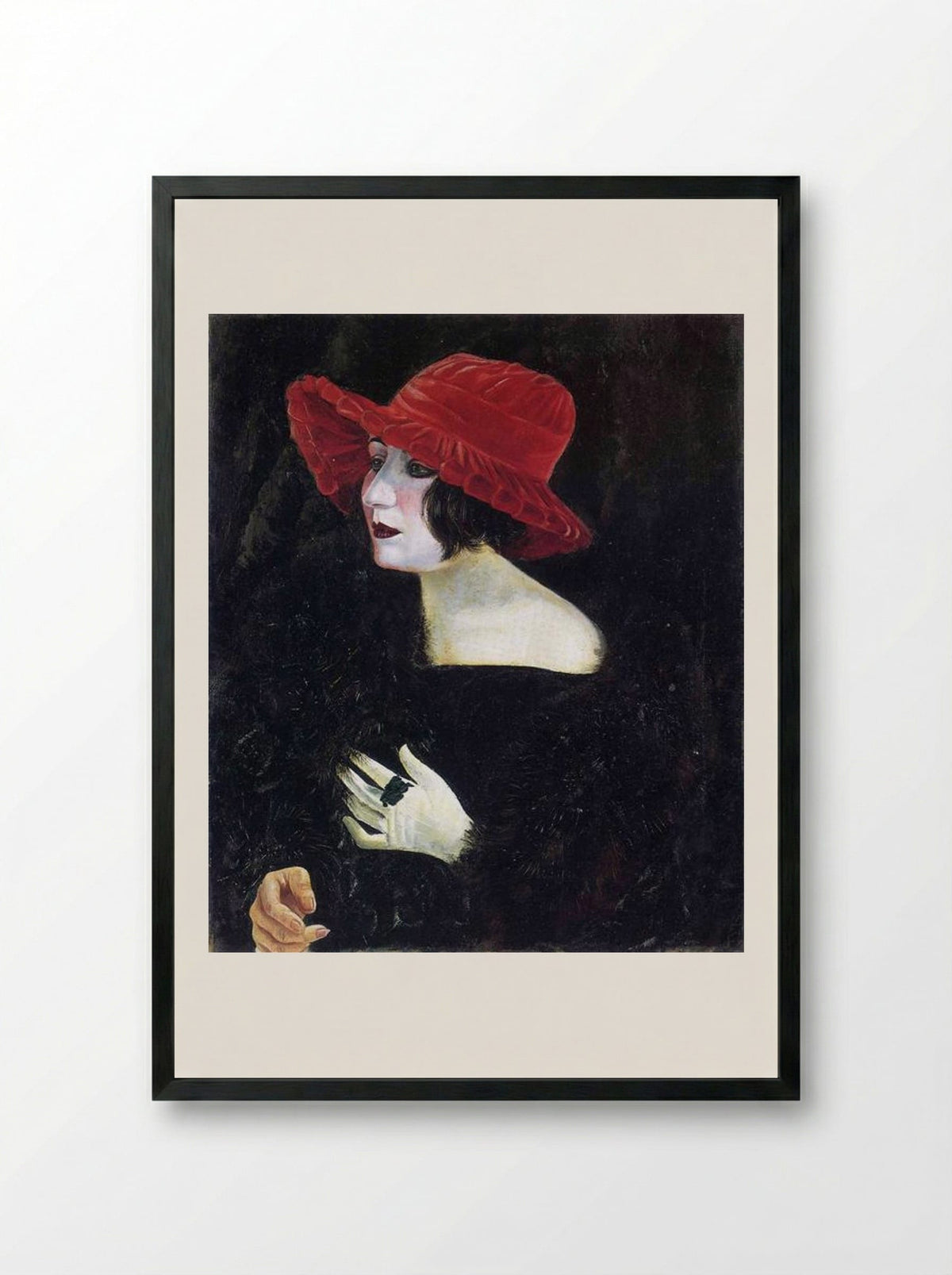 Frau Martha Dix - Otto Dix - Framed Print Black