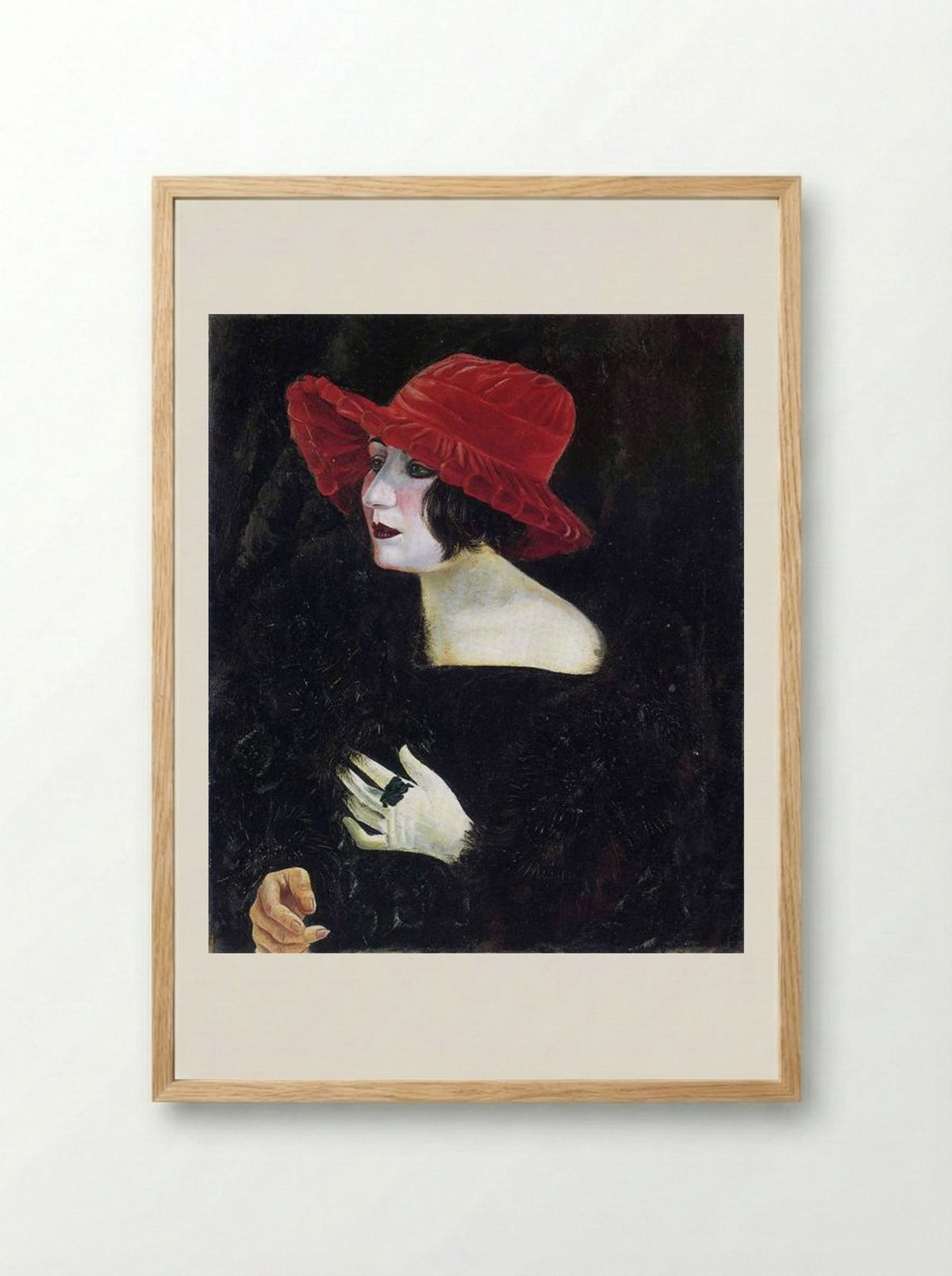 Frau Martha Dix - Otto Dix - Framed Print Wood