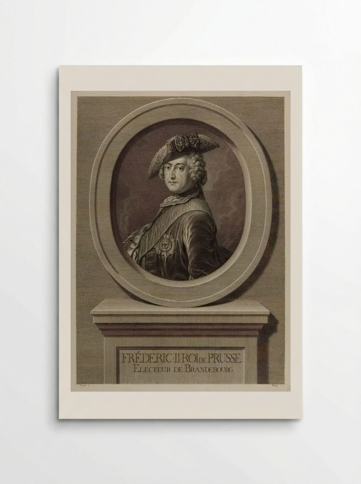 Frederick II, King of Prussia - Johann Georg Wille - Poster