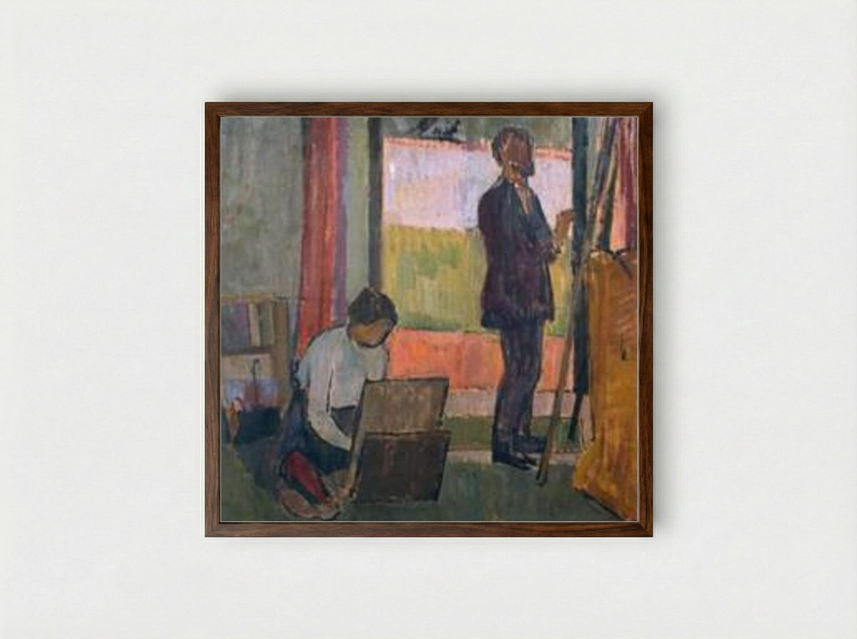 Frederick and Jessie Etchells Painting - Vanessa Bell - Framed Print Dark Wood