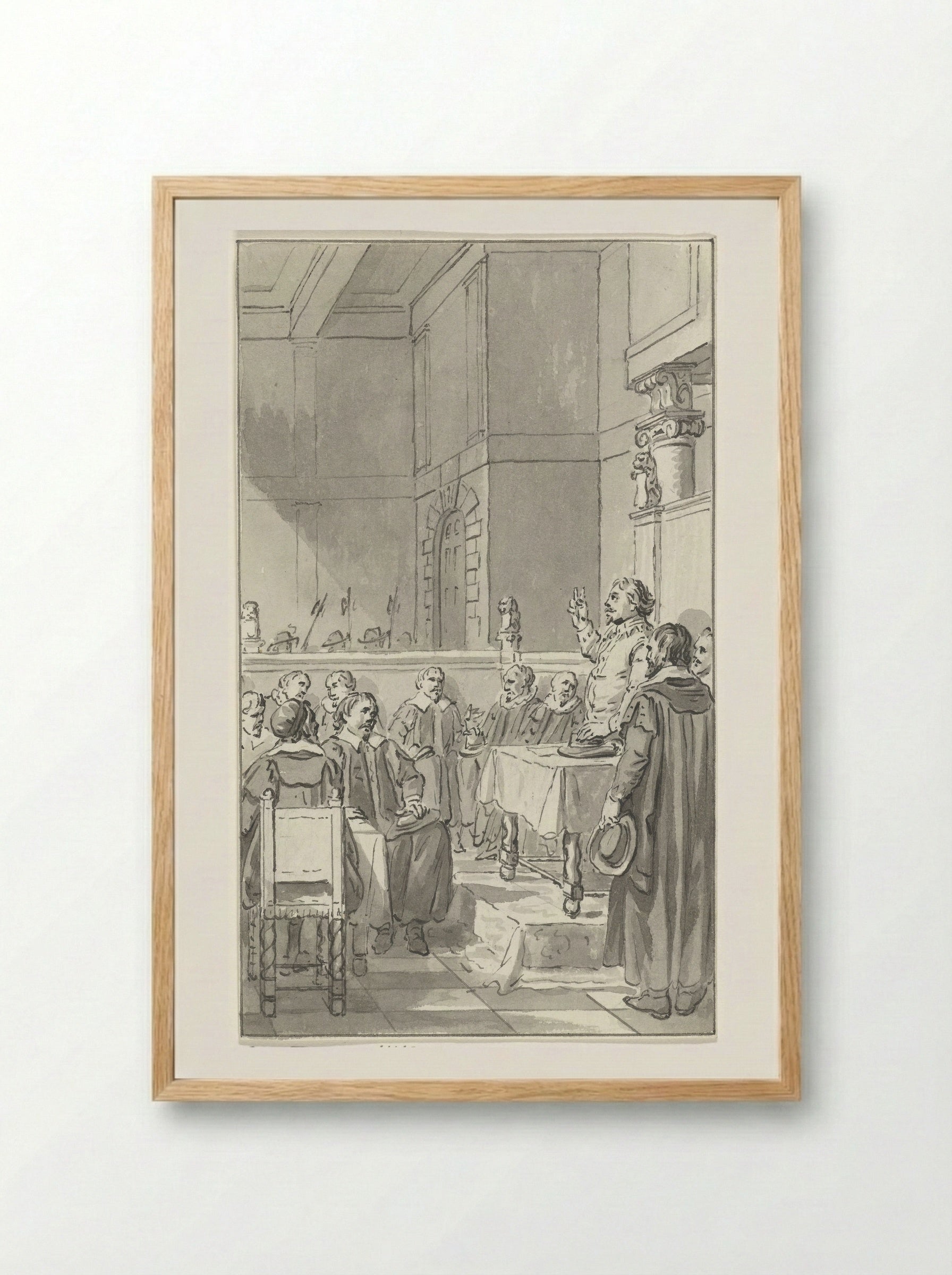 Frederik Hendrik Takes the Oath as Stadtholder, 1625 - Jacobus Buys - Framed Print Wood