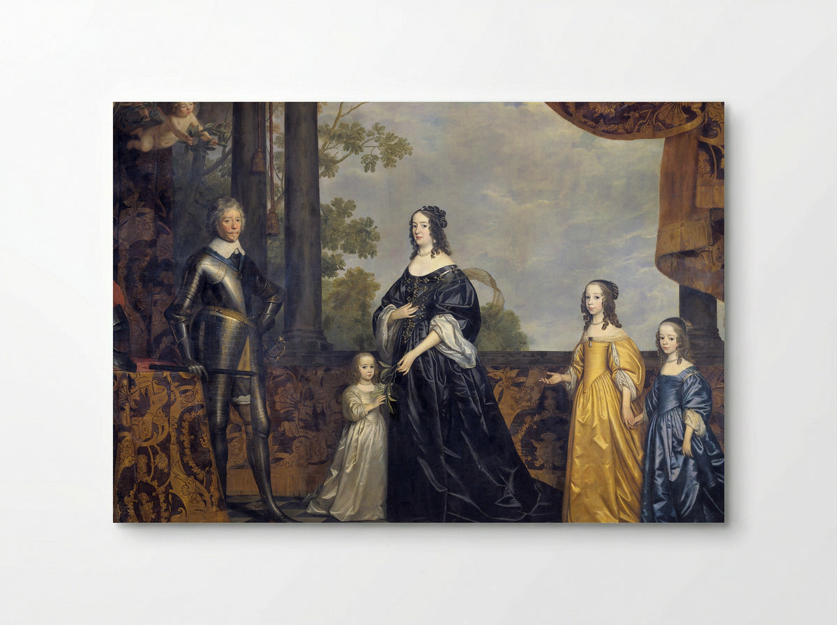 Frederik Hendrik and Amalia van Solms with their Three Youngest Daughters - Gerard van Honthorst - Poster