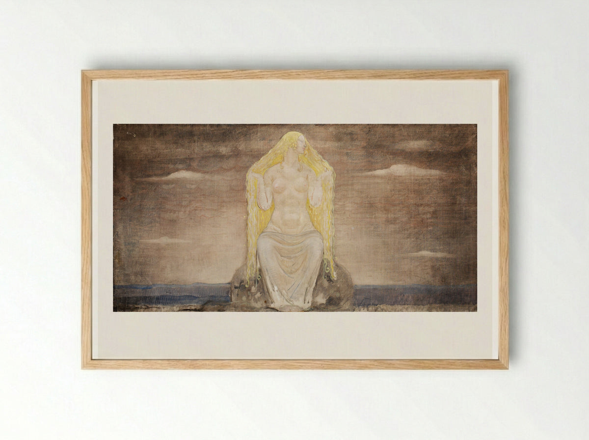 Freja - John Bauer - Framed Print Wood