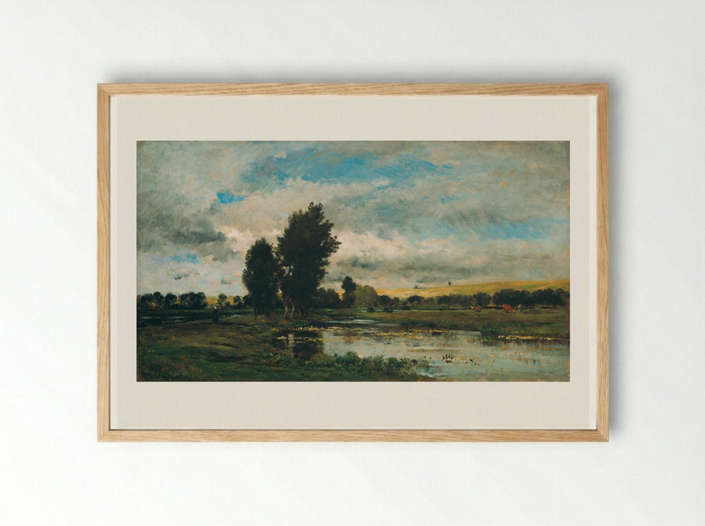 French Coastal Scene - Charles-Francois Daubigny - Framed Print Wood