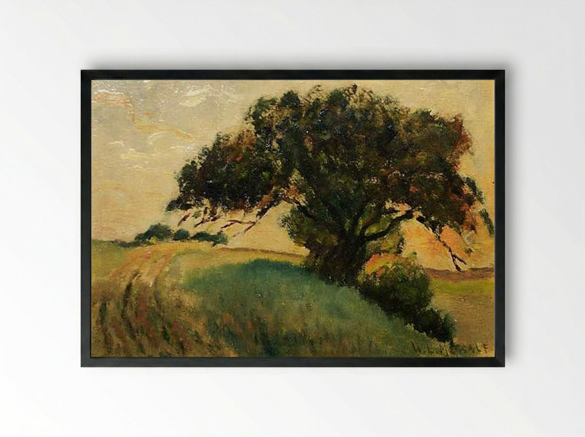 French Landscape - Willard Metcalf - Framed Print Black