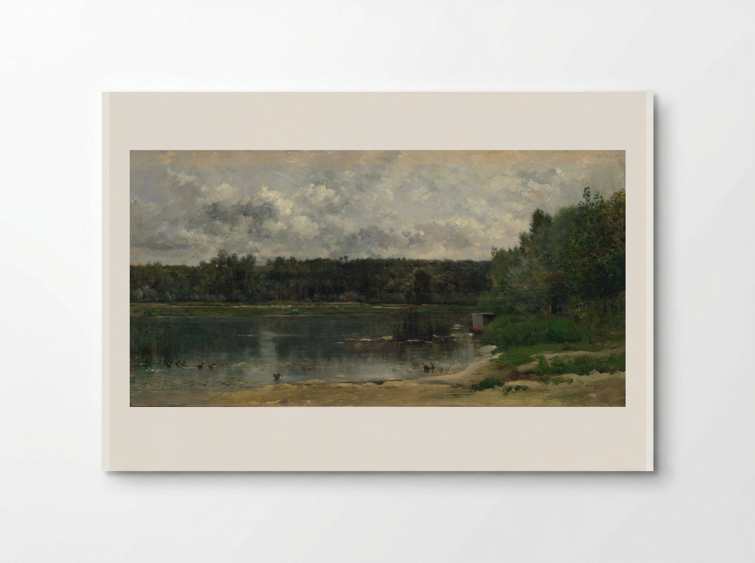 French River Scene - Charles-François Daubigny - Poster