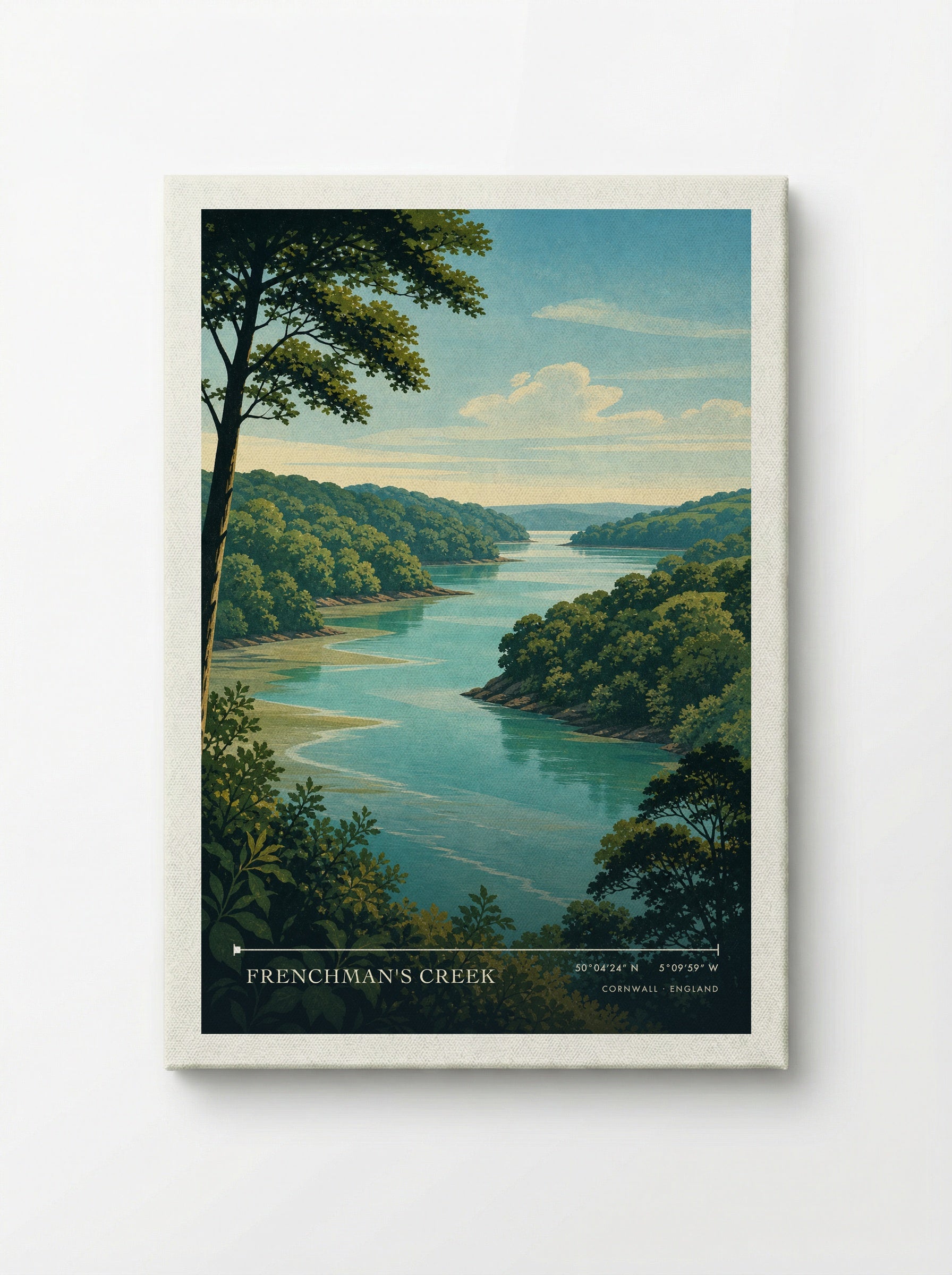 Frenchman's Creek Cornwall England Travel Poster - Canvas
