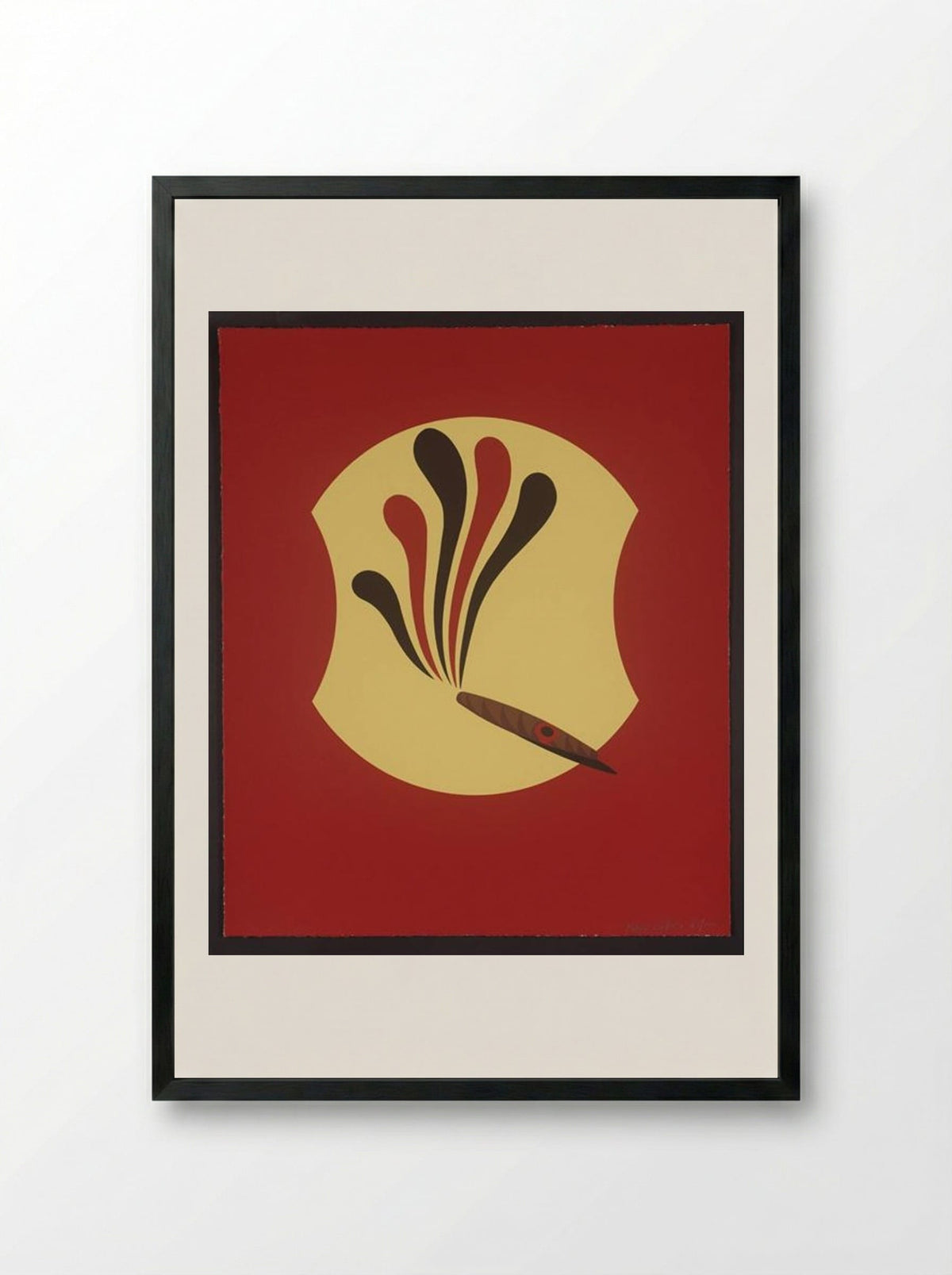 Freud's Smoke - Patrick Caulfield - Framed Print Black