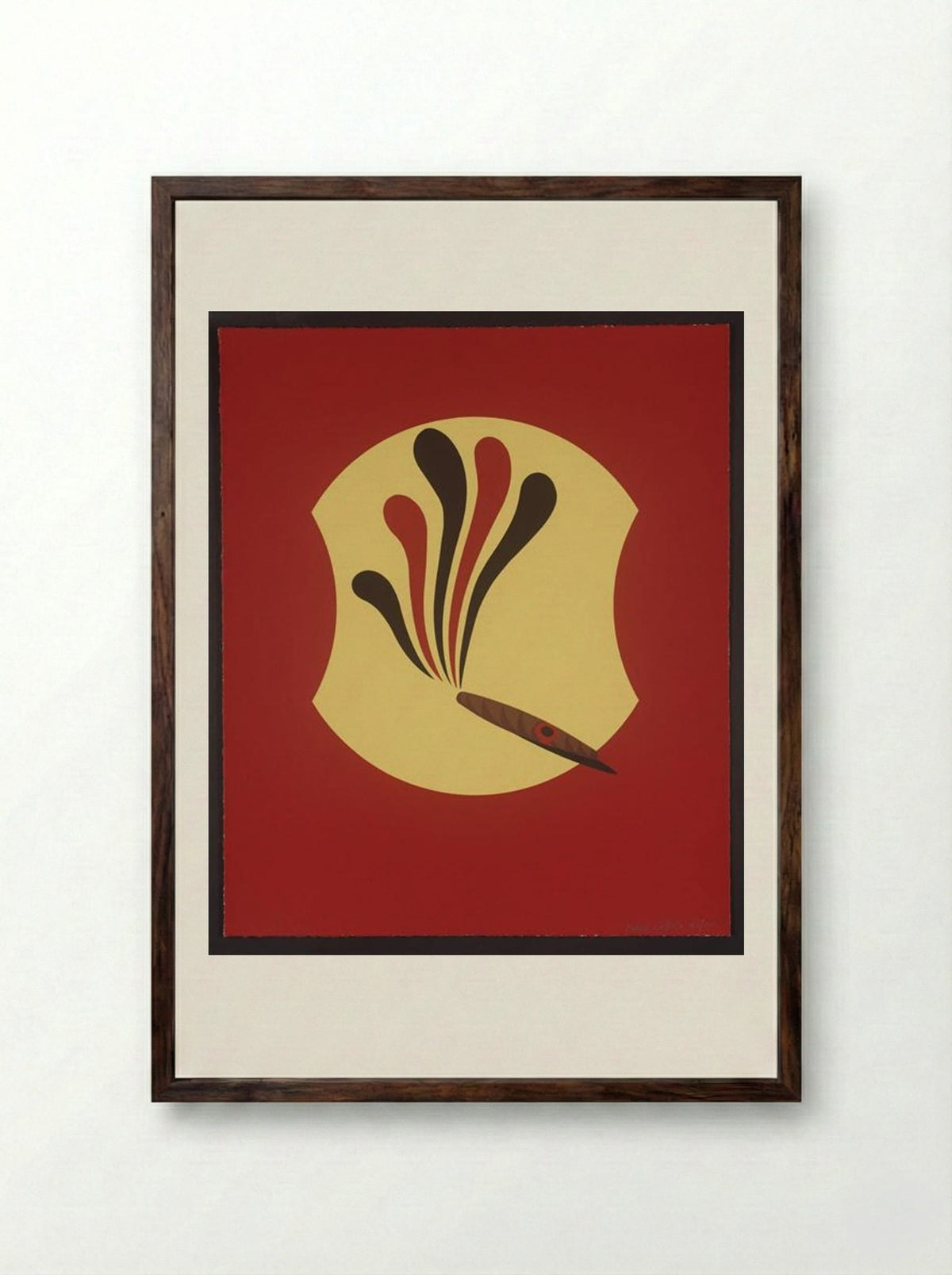 Freud's Smoke - Patrick Caulfield - Framed Print Dark Wood