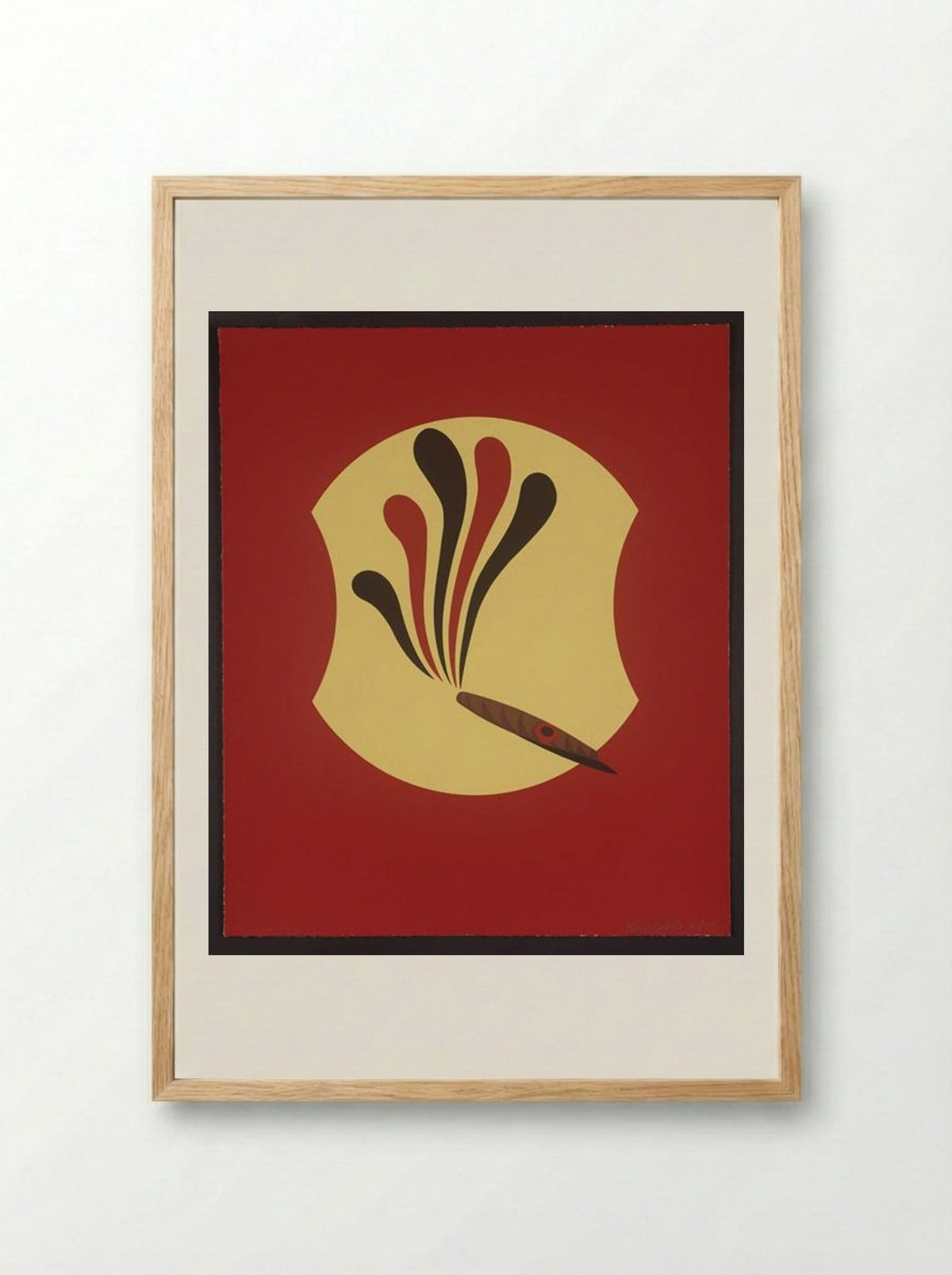 Freud's Smoke - Patrick Caulfield - Framed Print Wood