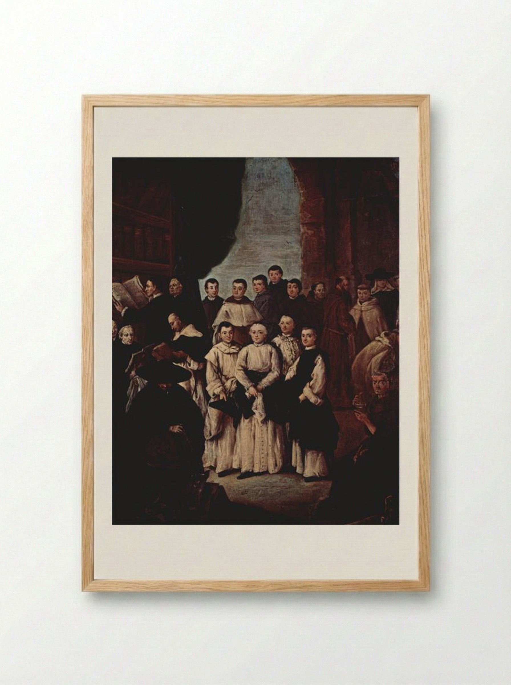 Friars in Venice - Pietro Longhi - Framed Print Wood